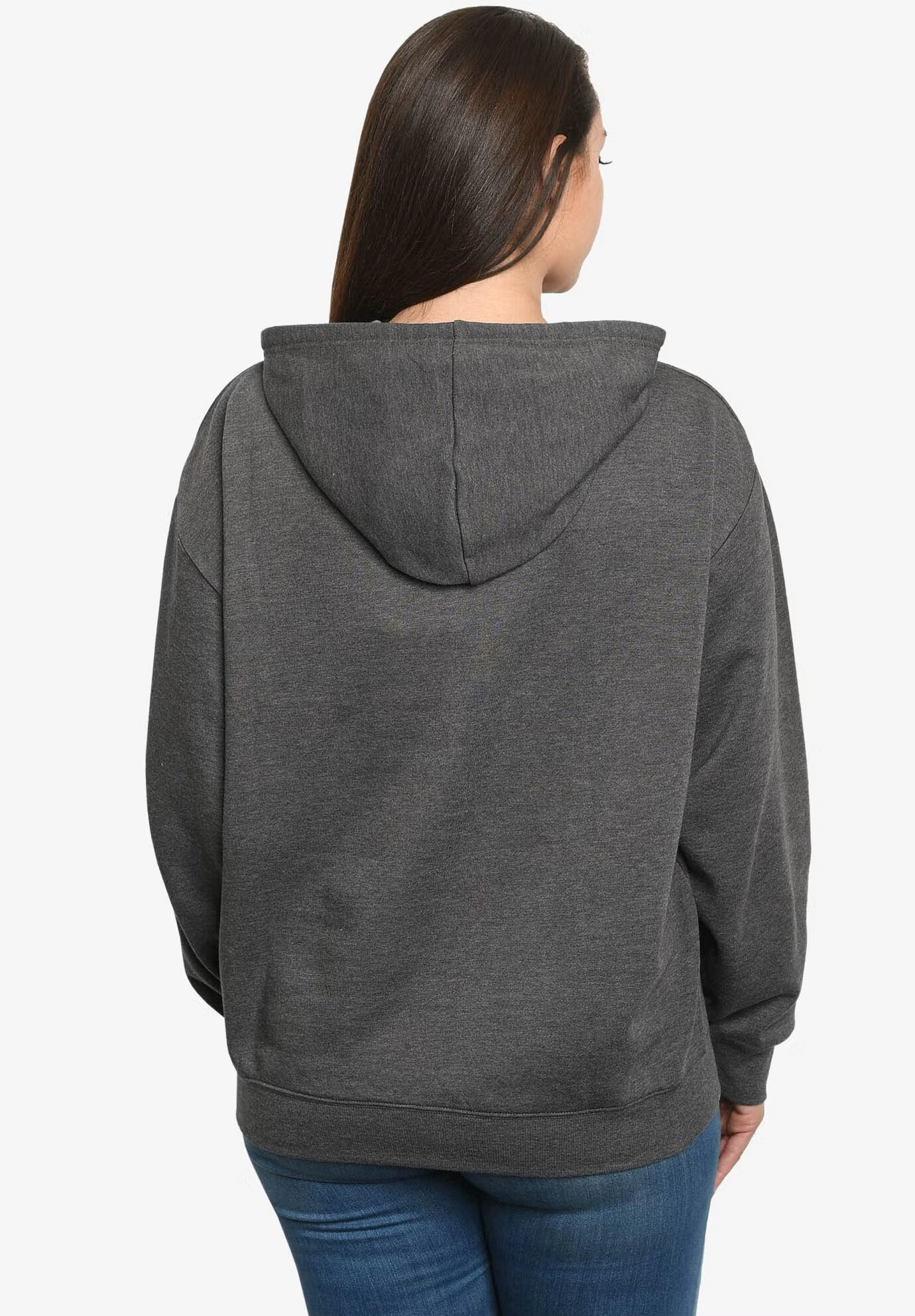 Disney Minnie Mouse Red Bow Hoodie Sweatshirt Charcoal