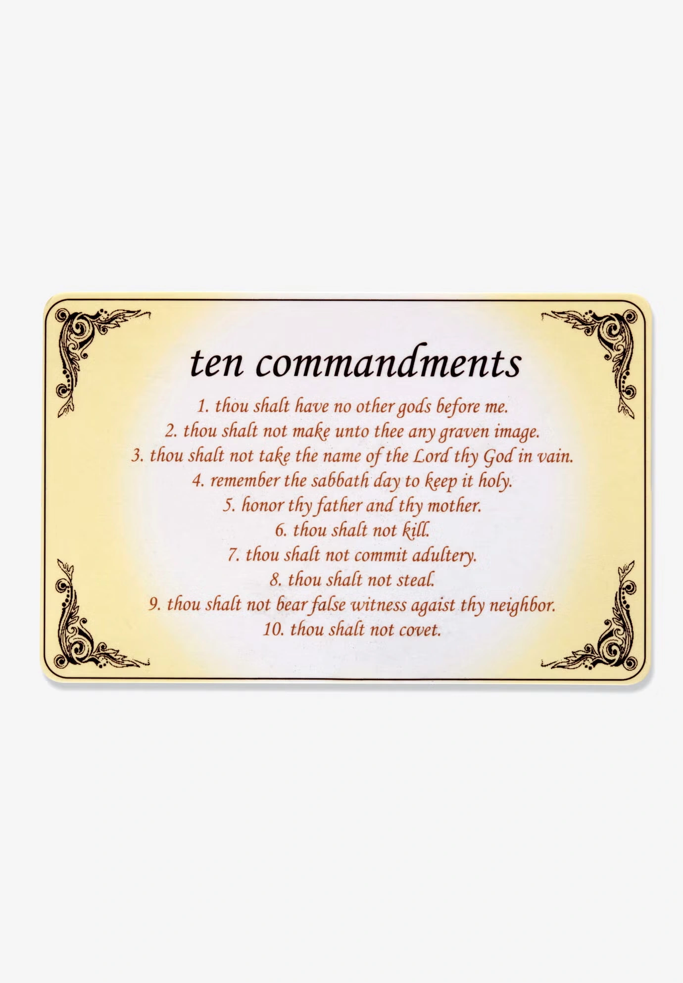 Silver Tone 10 Commandments Charm Bracelet Lucite 7.5" plus 1" ext 5 Silver Tone 10 Commandments Charm Bracelet Lucite 7.5" plus 1" ext