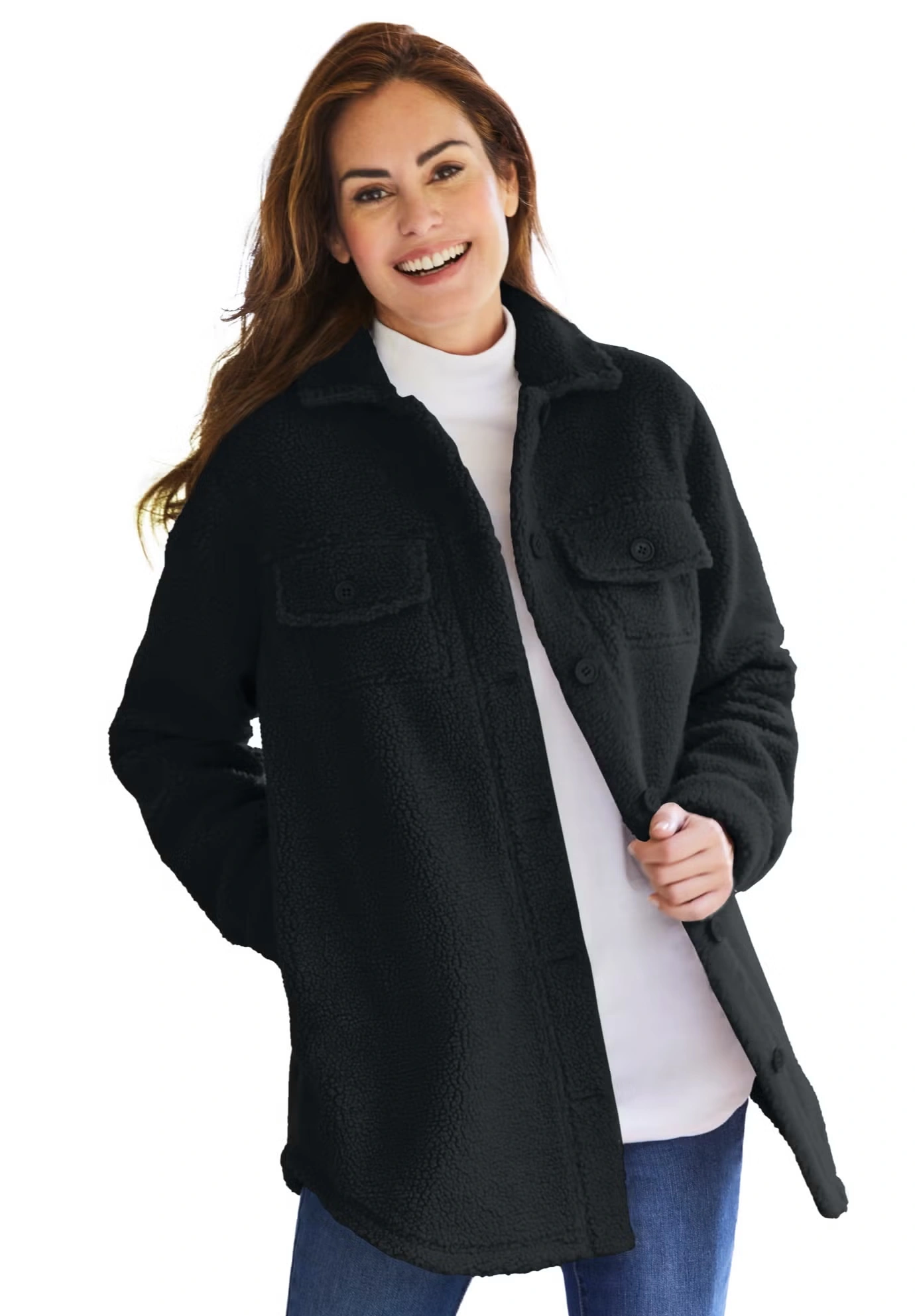 Berber Button-Front Jacket