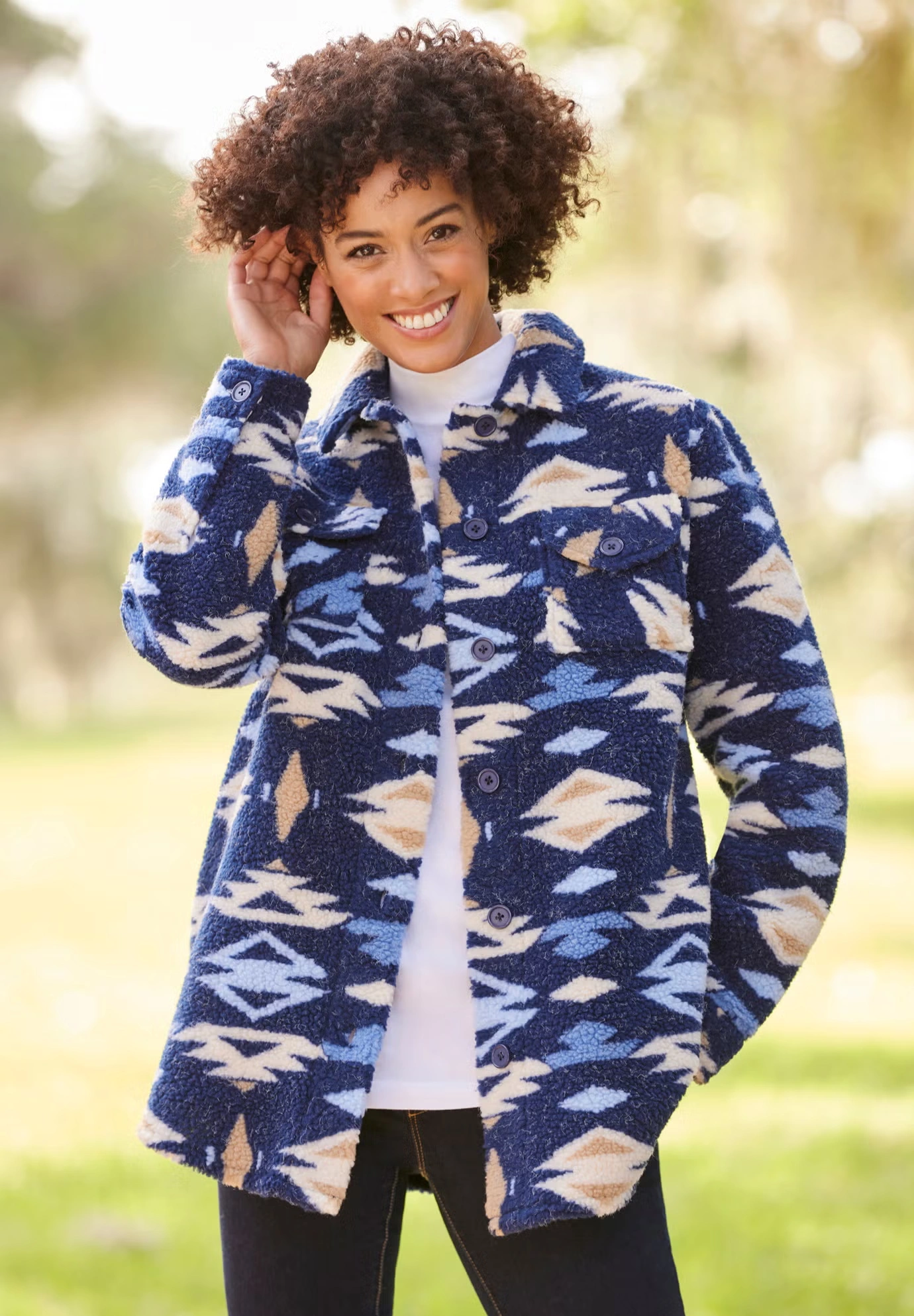 Berber Button-Front Jacket 5 Berber Button-Front Jacket