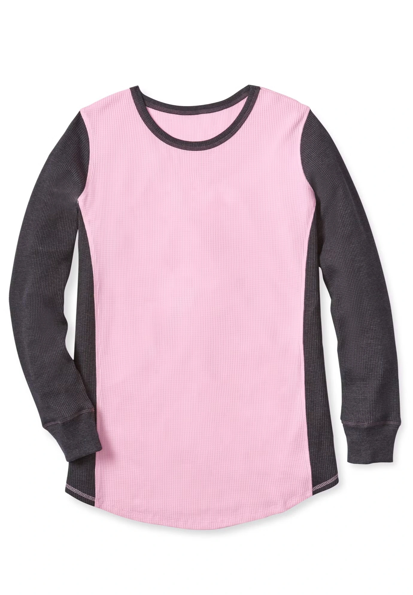 Colorblock Scoopneck Thermal Sweatshirt