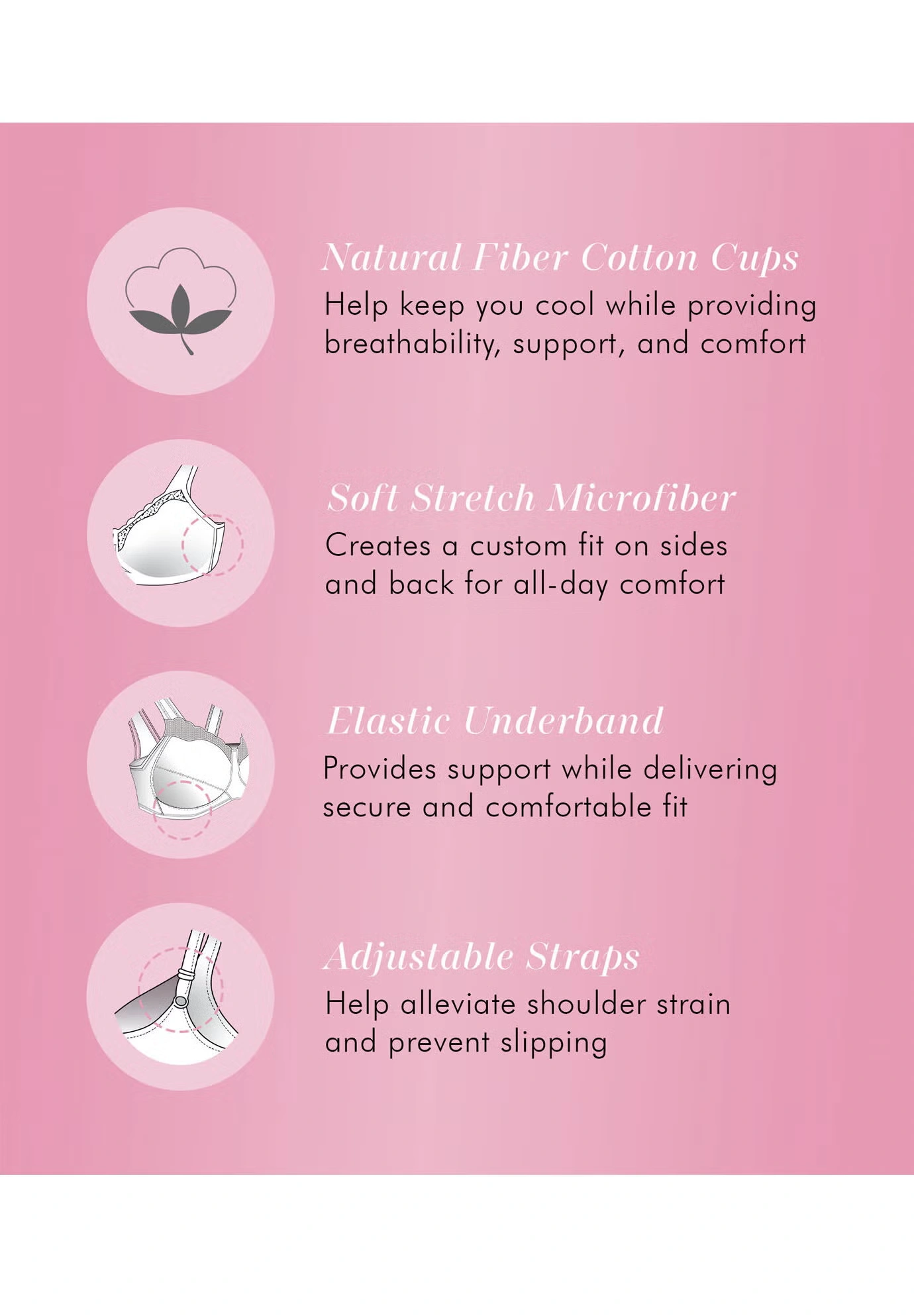 Fully® Cotton Soft Cup Lace Bra 3 Fully® Cotton Soft Cup Lace Bra