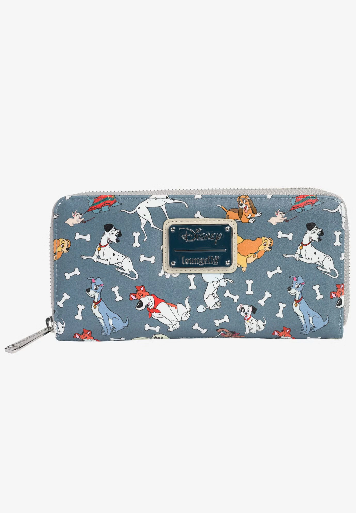 Loungefly x Disney Dogs Women's Zip Around Wallet 101 Dalmatians Lady & The Tramp