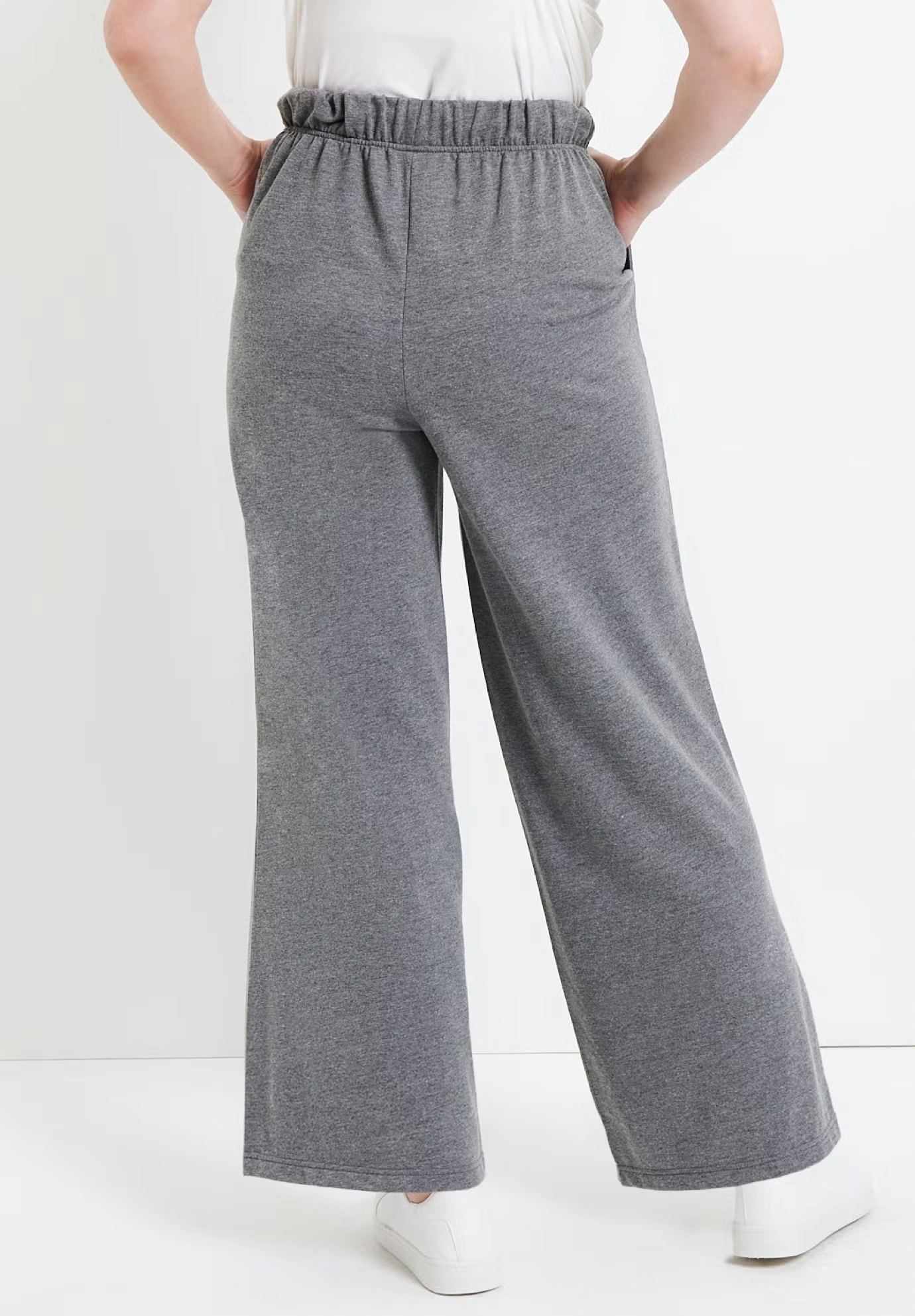French Terry Wide-Leg Pant
