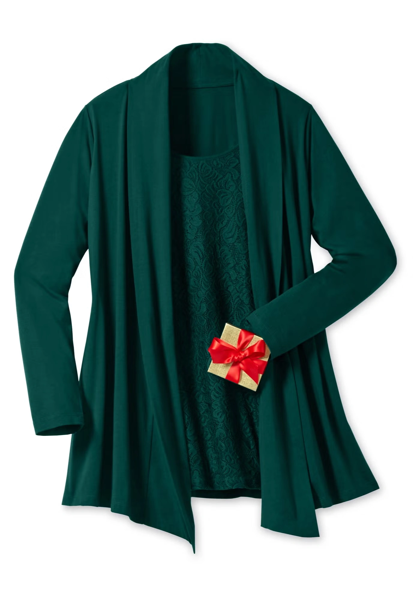 2-Fer Cardigan & Attached Lace Tunic 7 2-Fer Cardigan & Attached Lace Tunic