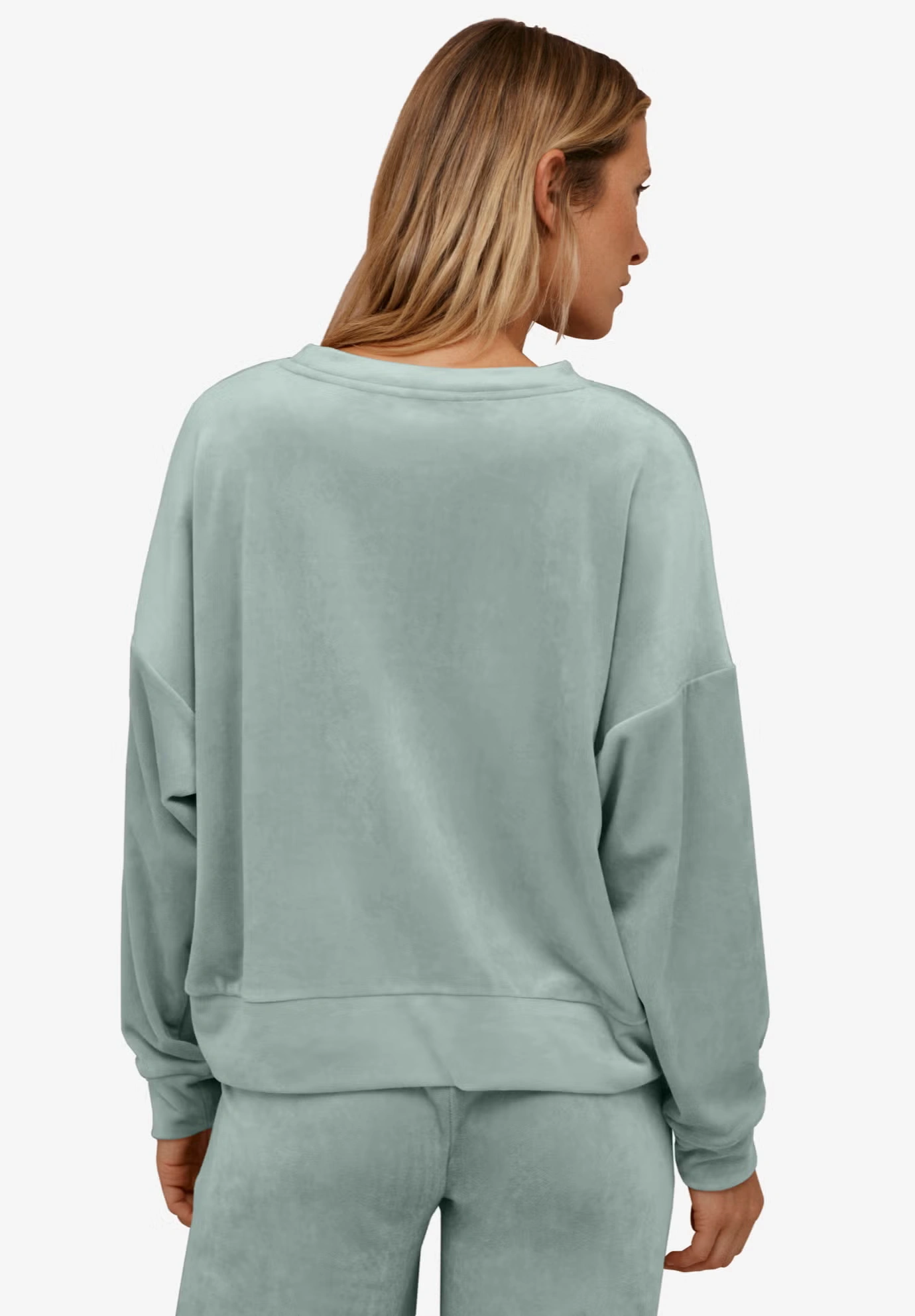 Boxy Velour Lounge Sweatshirt