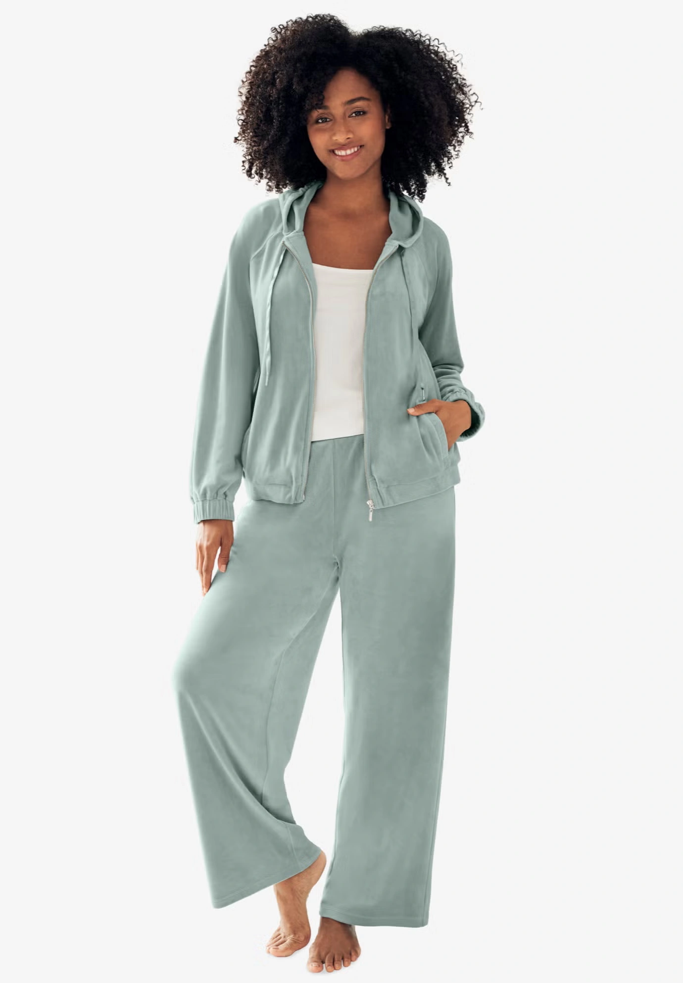Wide Leg Velour Lounge Pants 3 Wide Leg Velour Lounge Pants