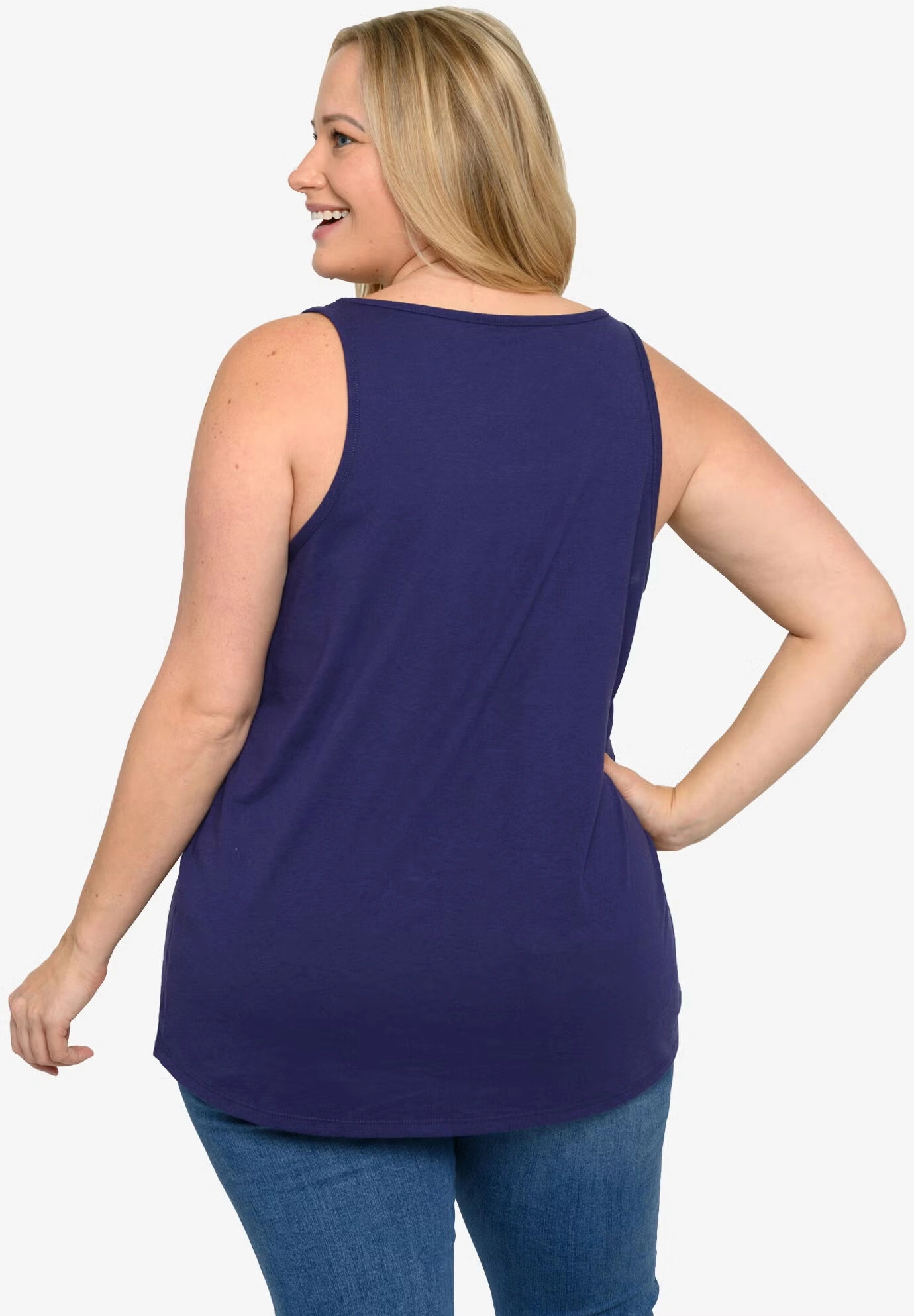 Disney Eeyore Tank Top Shirt Indigo Blue T-Shirt