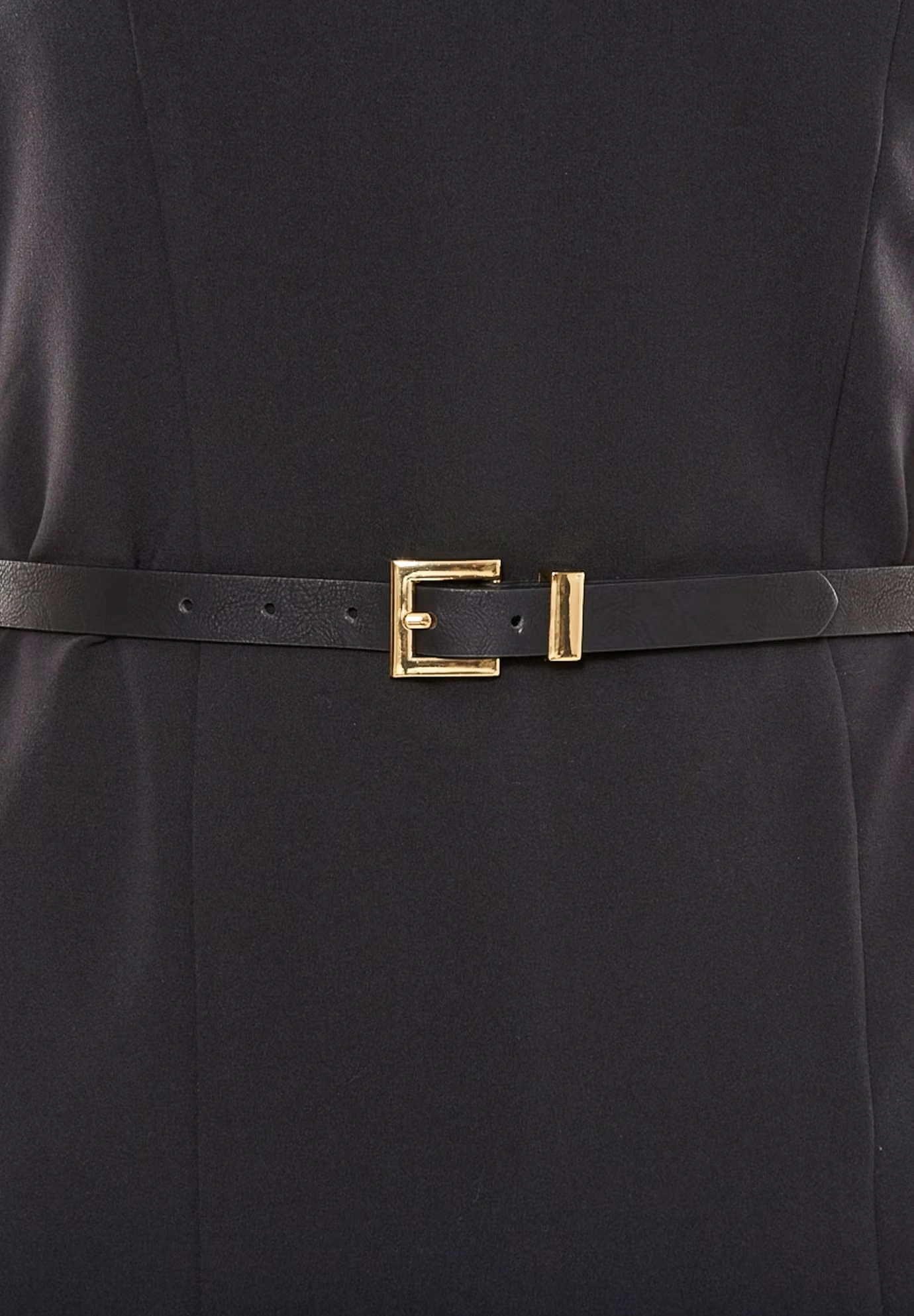 Faux Leather Skinny Belt