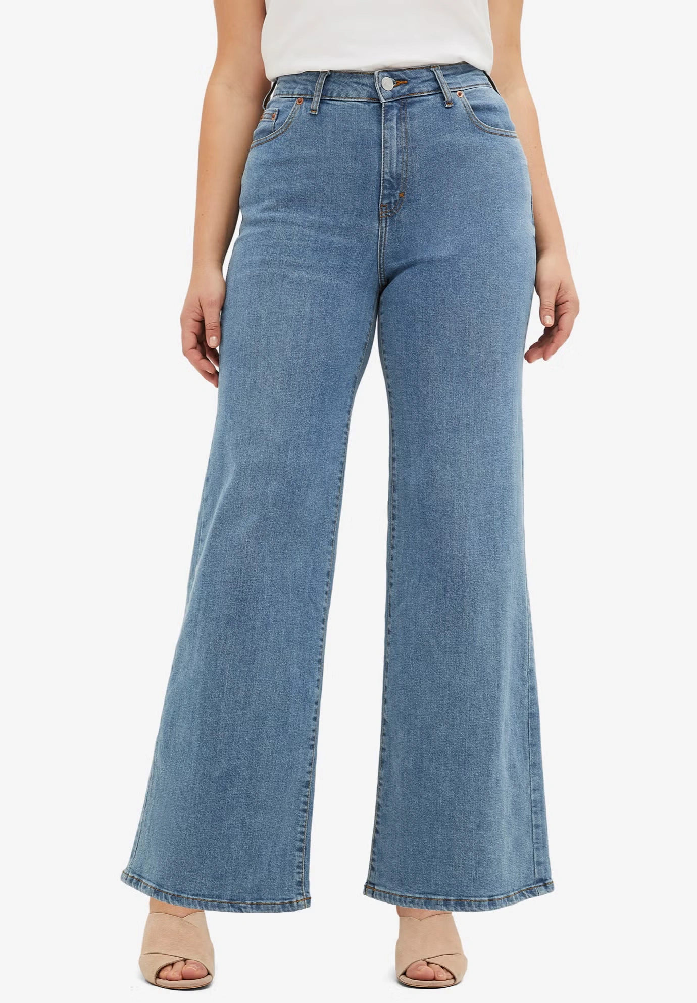 5-Pocket Wide Leg Jeans