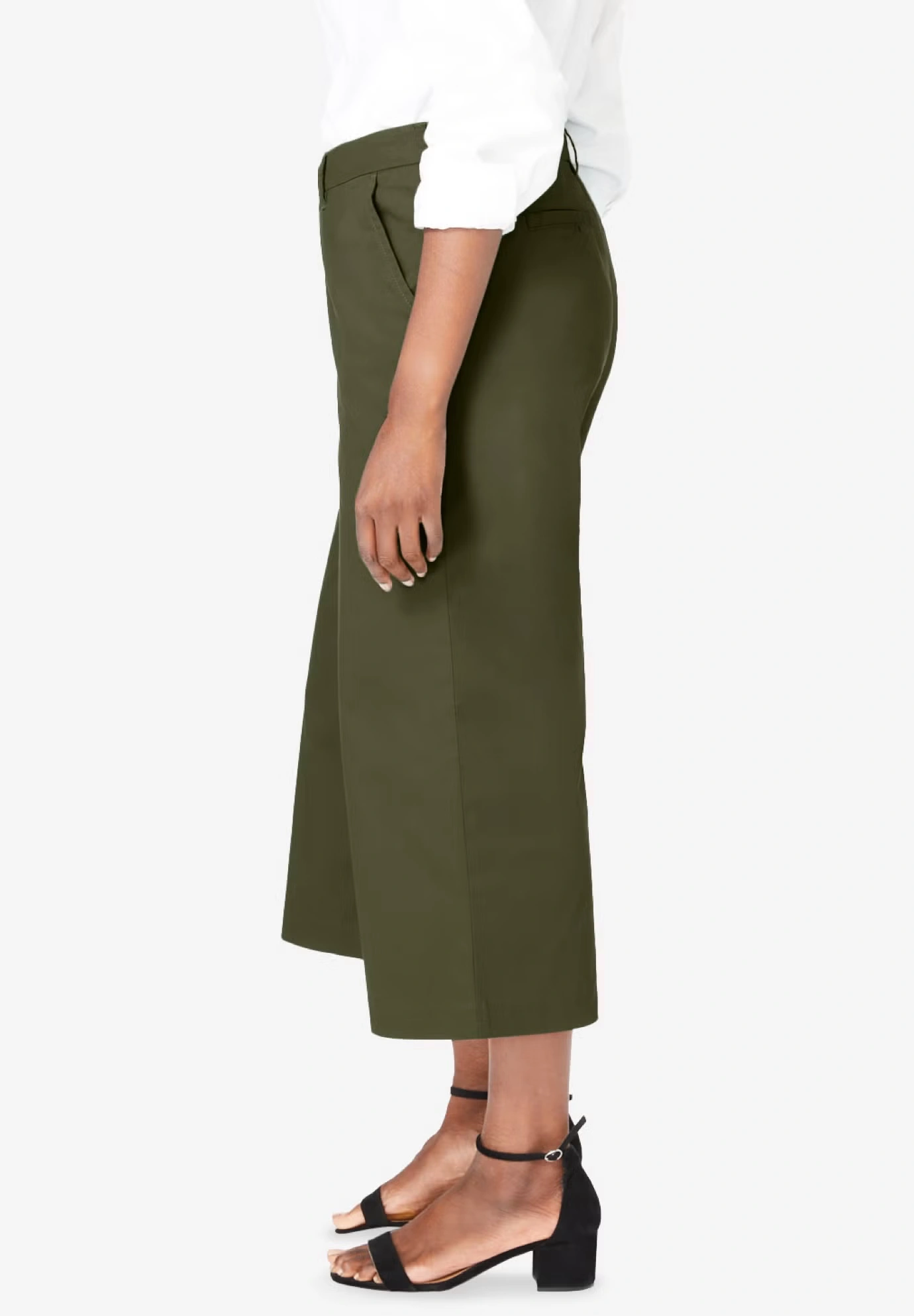 Stretch Cotton Chino Wide-Leg Crop 3 Stretch Cotton Chino Wide-Leg Crop