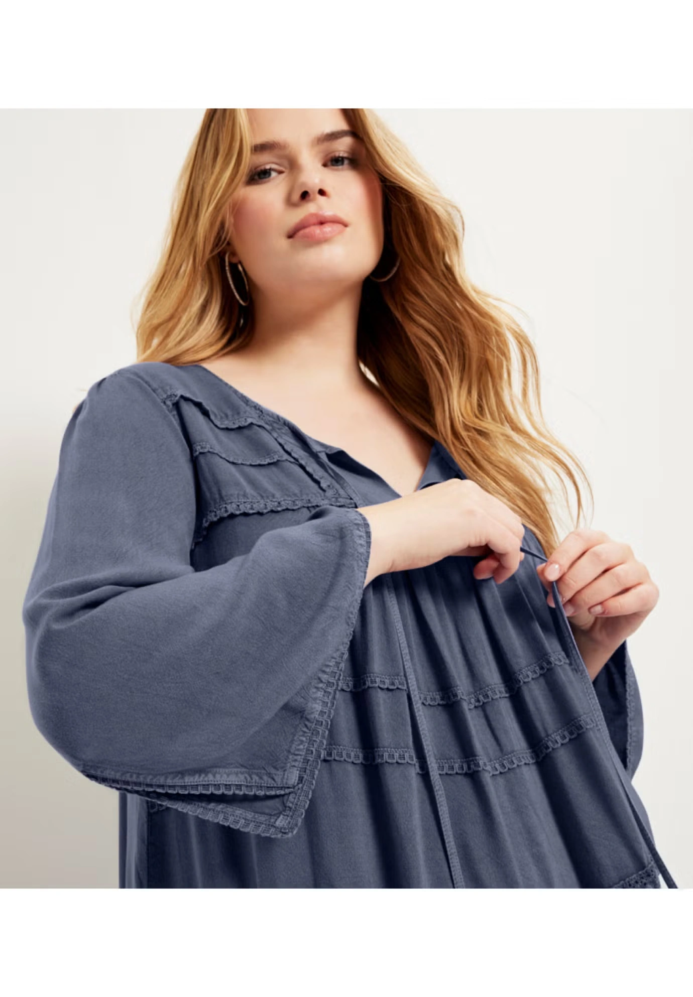 Acid Wash Peasant Blouse 4 Acid Wash Peasant Blouse