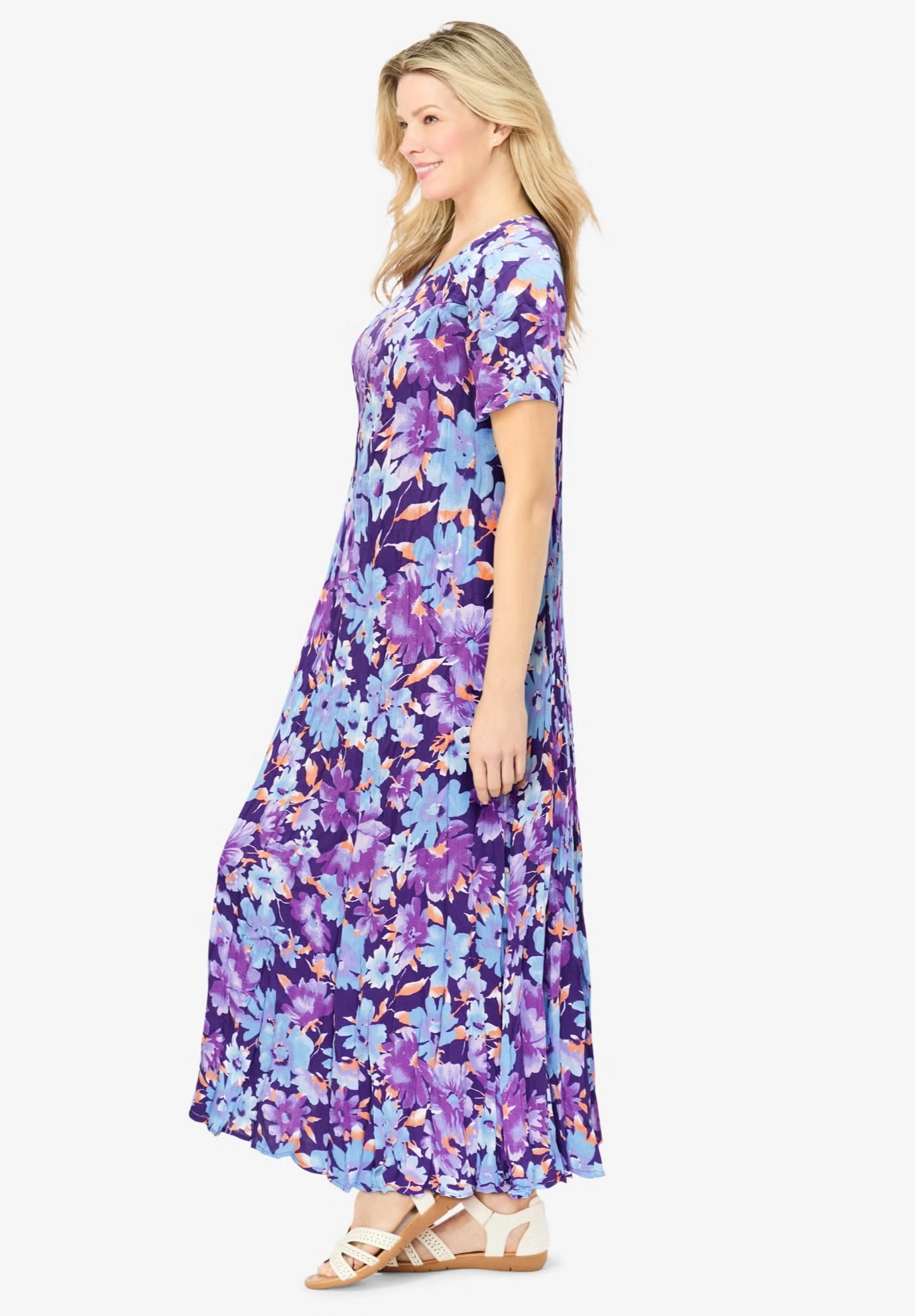 Short-Sleeve Crinkle Dress 3 Short-Sleeve Crinkle Dress