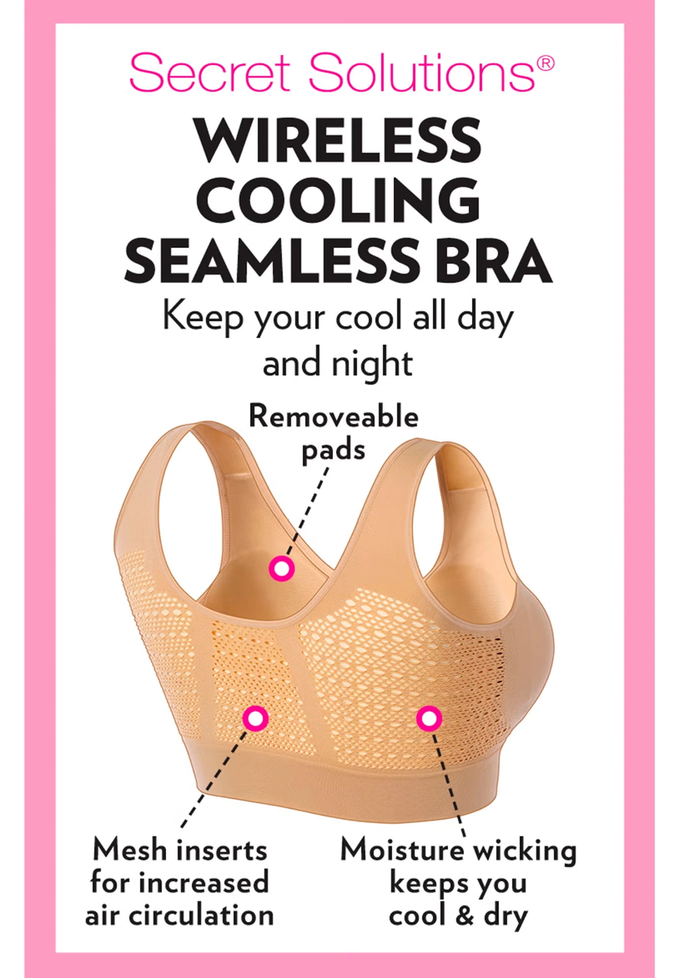 Wireless Cooling Seamless Bra 4 Wireless Cooling Seamless Bra
