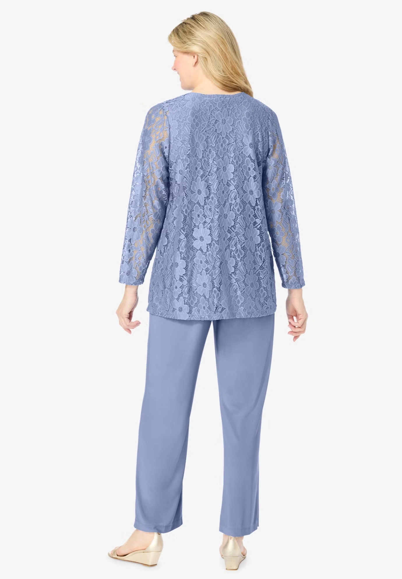 3-piece Lace Jacket/Tank/Pant Set