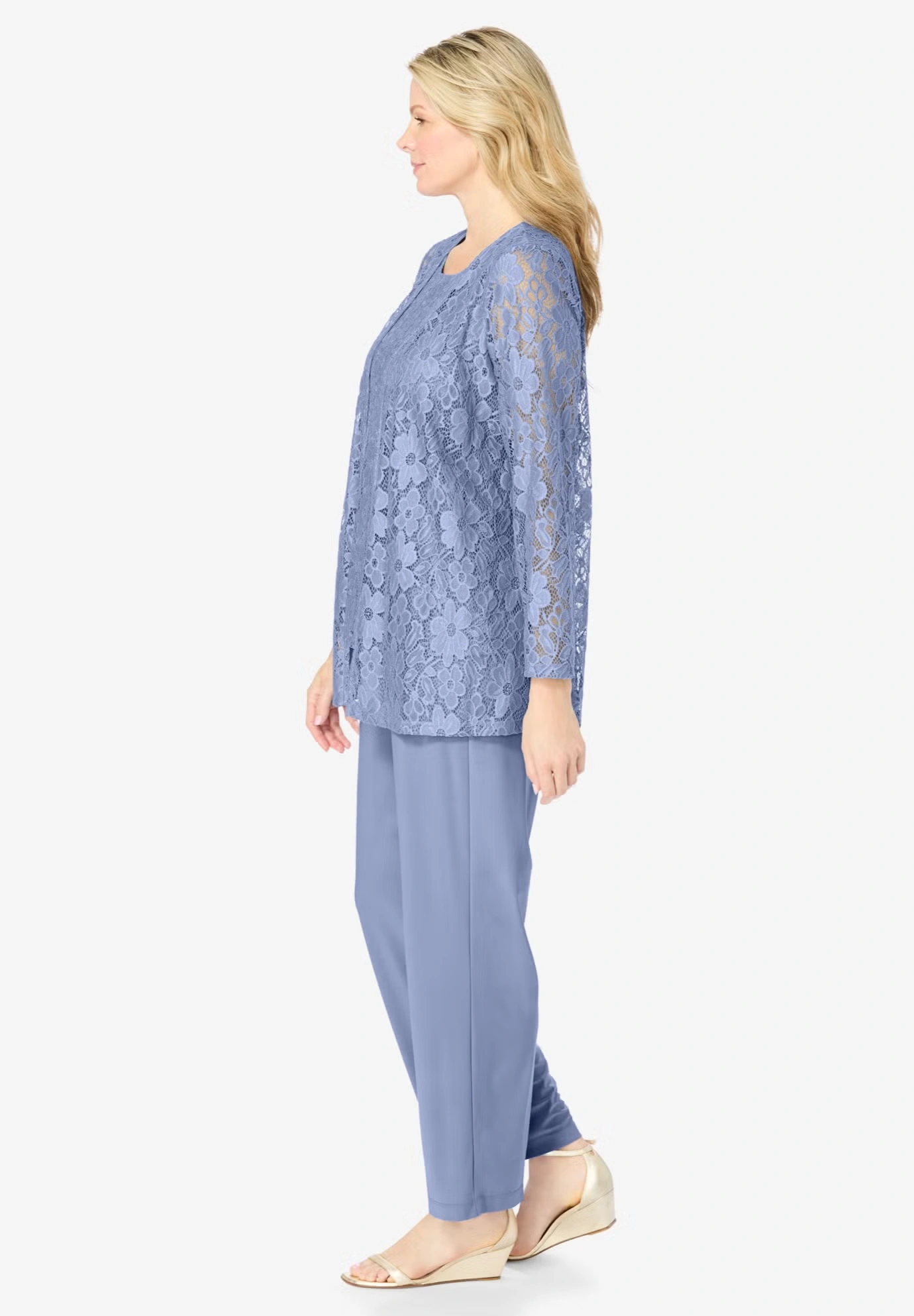 3-piece Lace Jacket/Tank/Pant Set 3 3-piece Lace Jacket/Tank/Pant Set