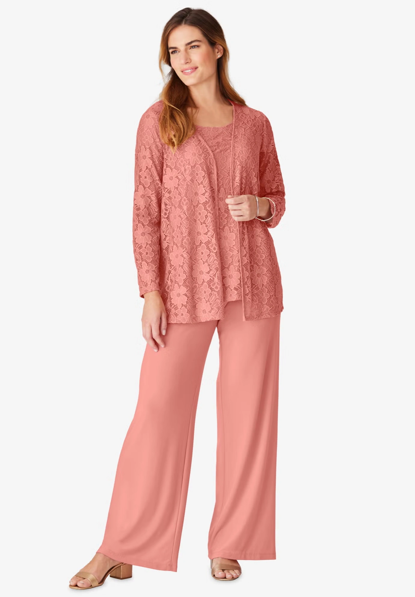 3-piece Lace Jacket/Tank/Pant Set 5 3-piece Lace Jacket/Tank/Pant Set