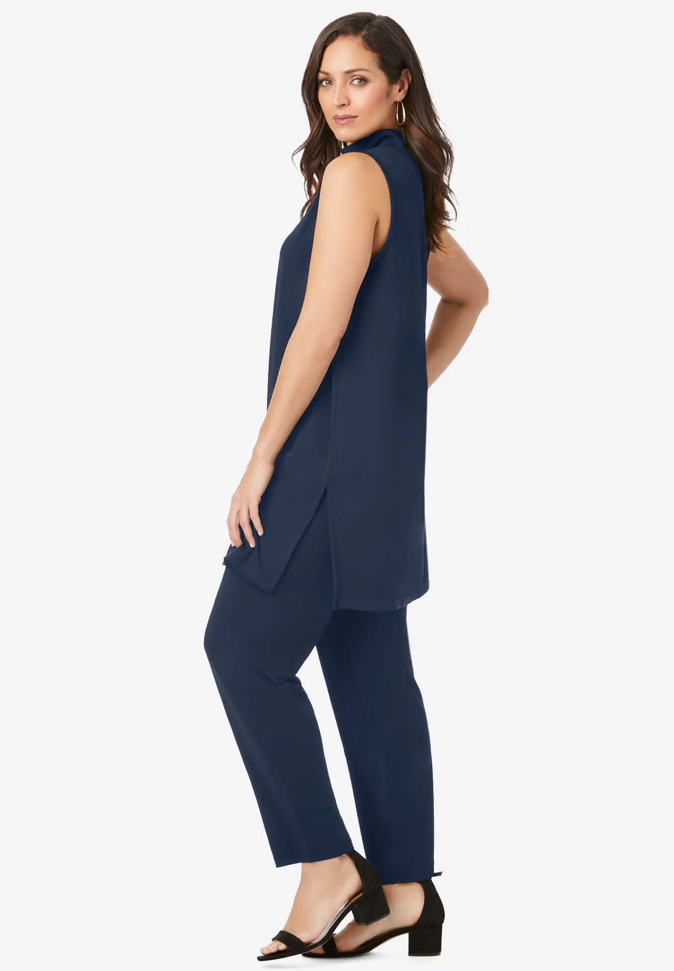 2-Piece Stretch Knit Mockneck Mega Tunic Set 5 2-Piece Stretch Knit Mockneck Mega Tunic Set