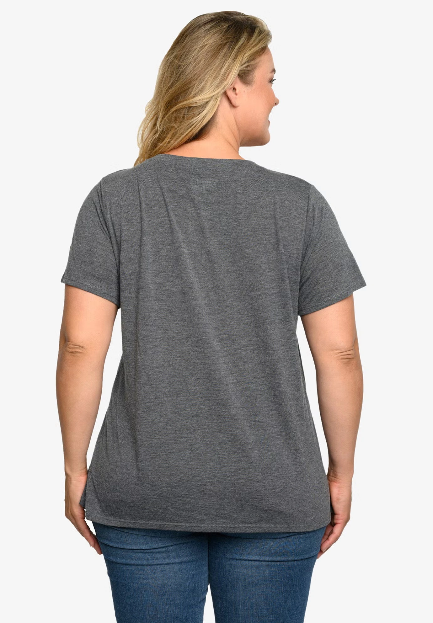 Beatles Come Together V-Neck T-Shirt Band Tee Heather Charcoal