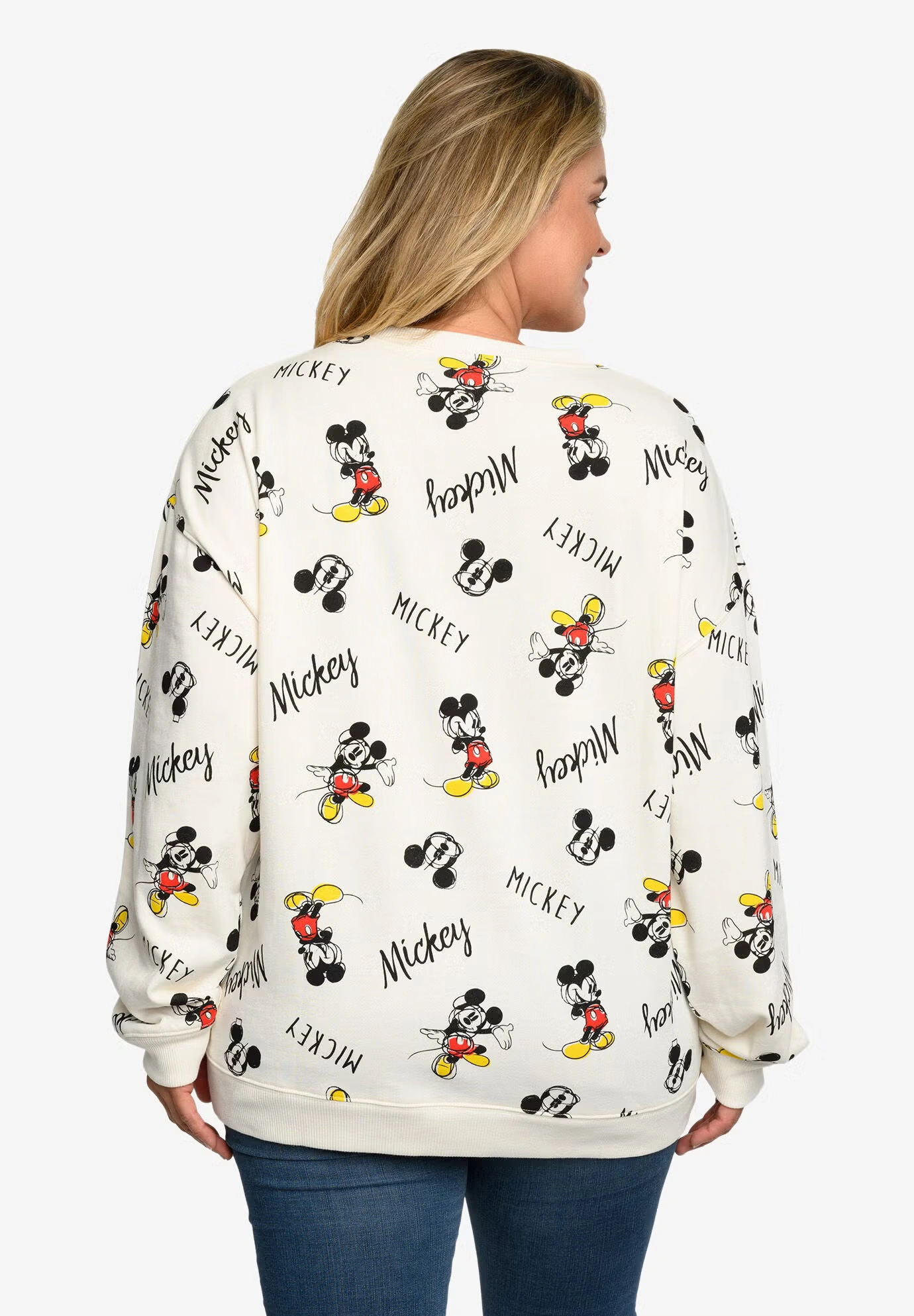 Mickey Mouse All-Over Print Fleece Long Sleeve Sweatshirt 4 Mickey Mouse All-Over Print Fleece Long Sleeve Sweatshirt