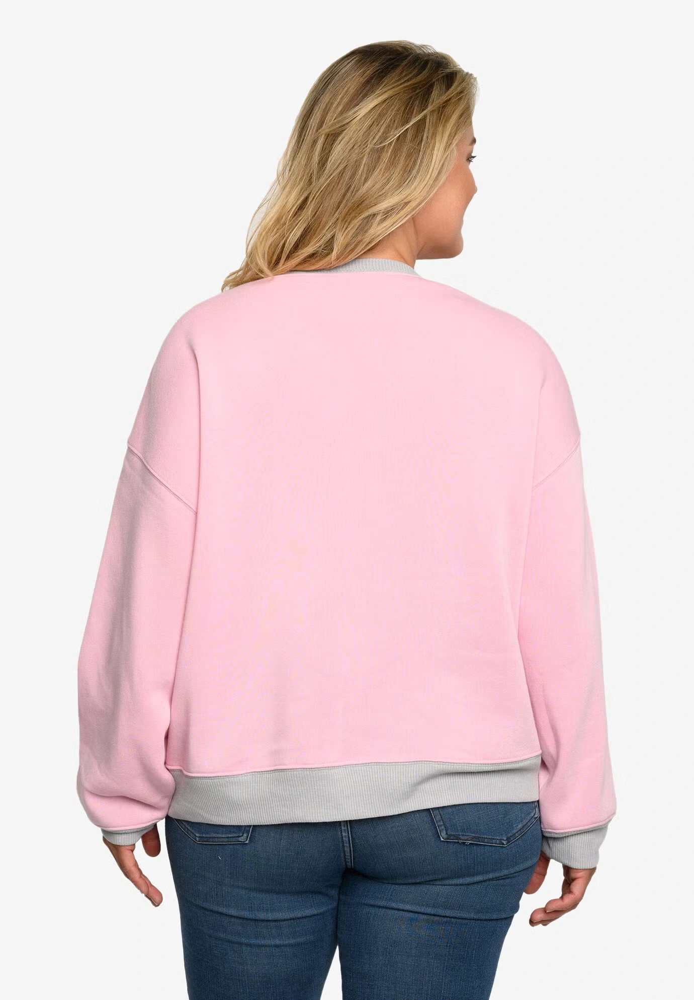 Mickey Mouse & Friends Fleece Long Sleeve Sweatshirt Pink Grey 4 Mickey Mouse & Friends Fleece Long Sleeve Sweatshirt Pink Grey