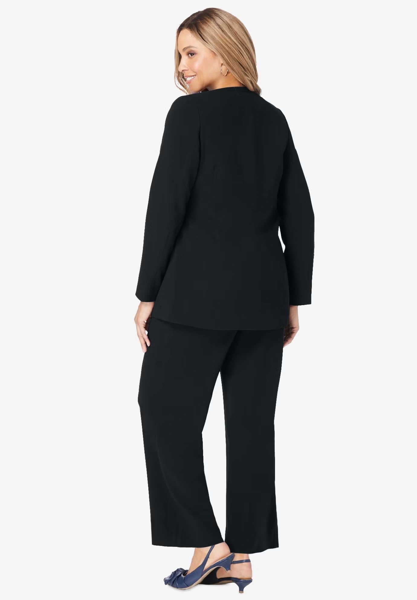 2-Piece Faux Wrap Pantsuit 3 2-Piece Faux Wrap Pantsuit