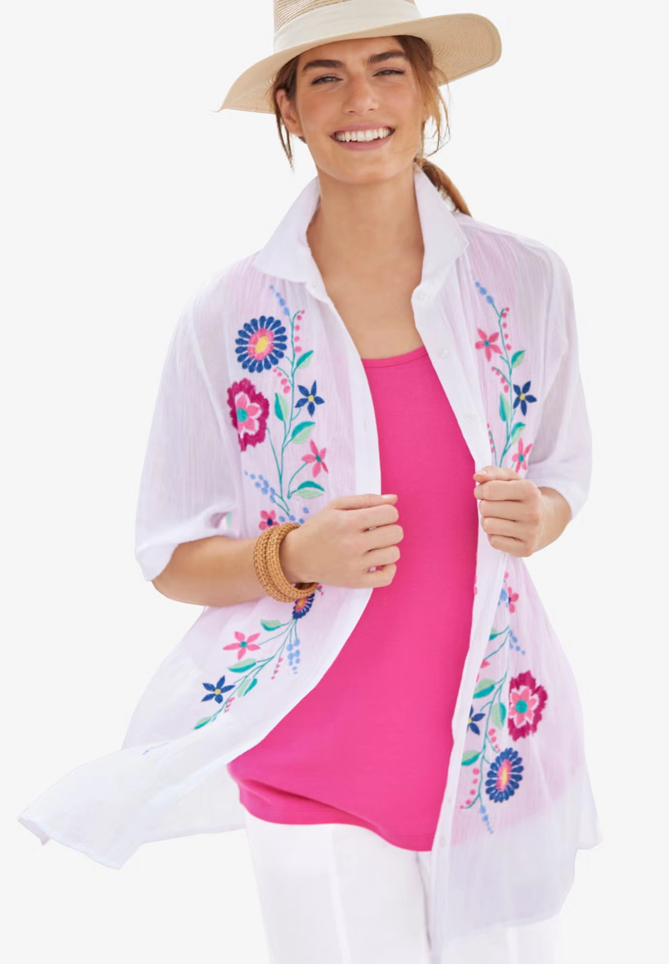 Embroidered Gauze Shirt 5 Embroidered Gauze Shirt