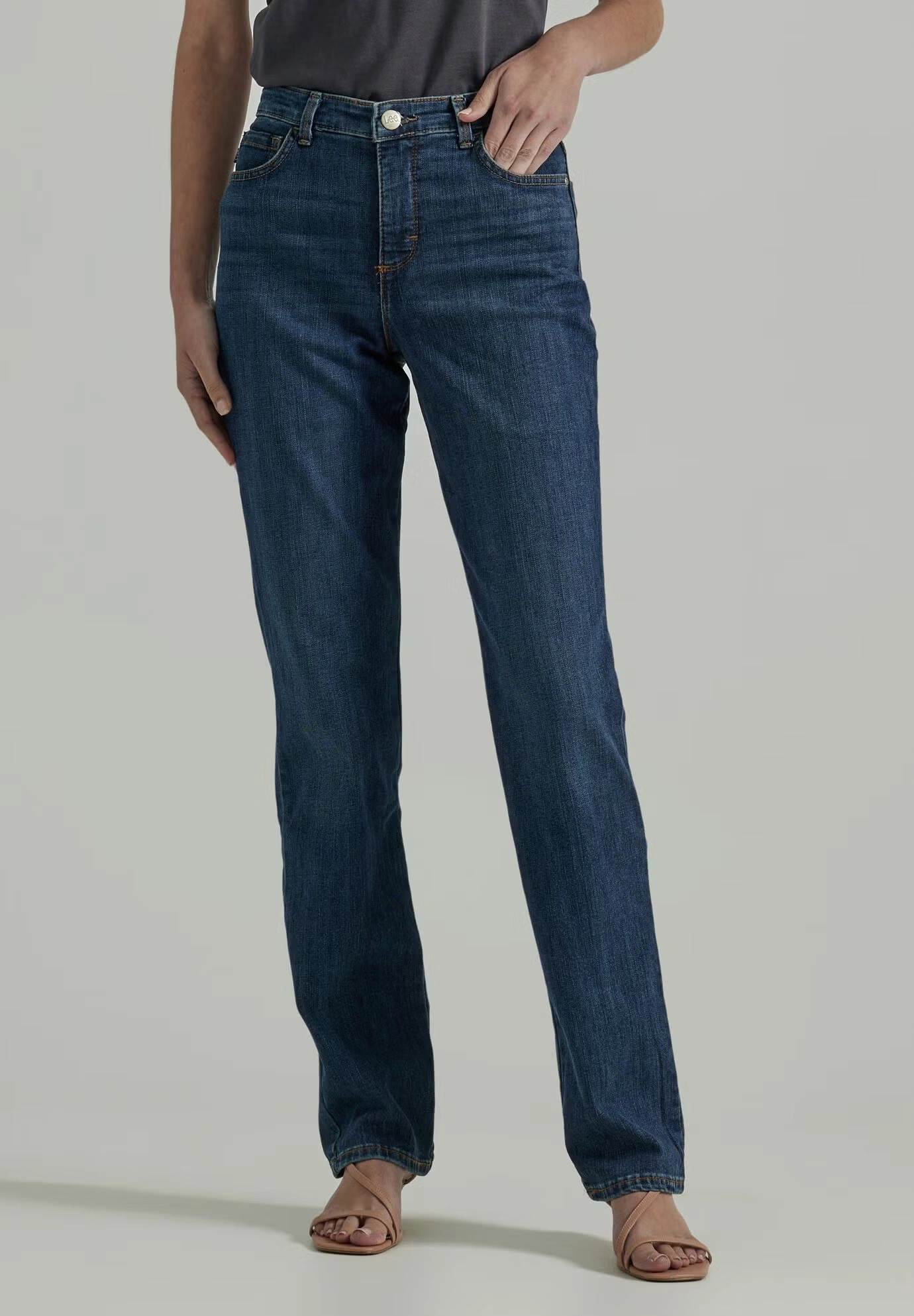 Relaxed Fit Instantly Slims Straight Leg Jean