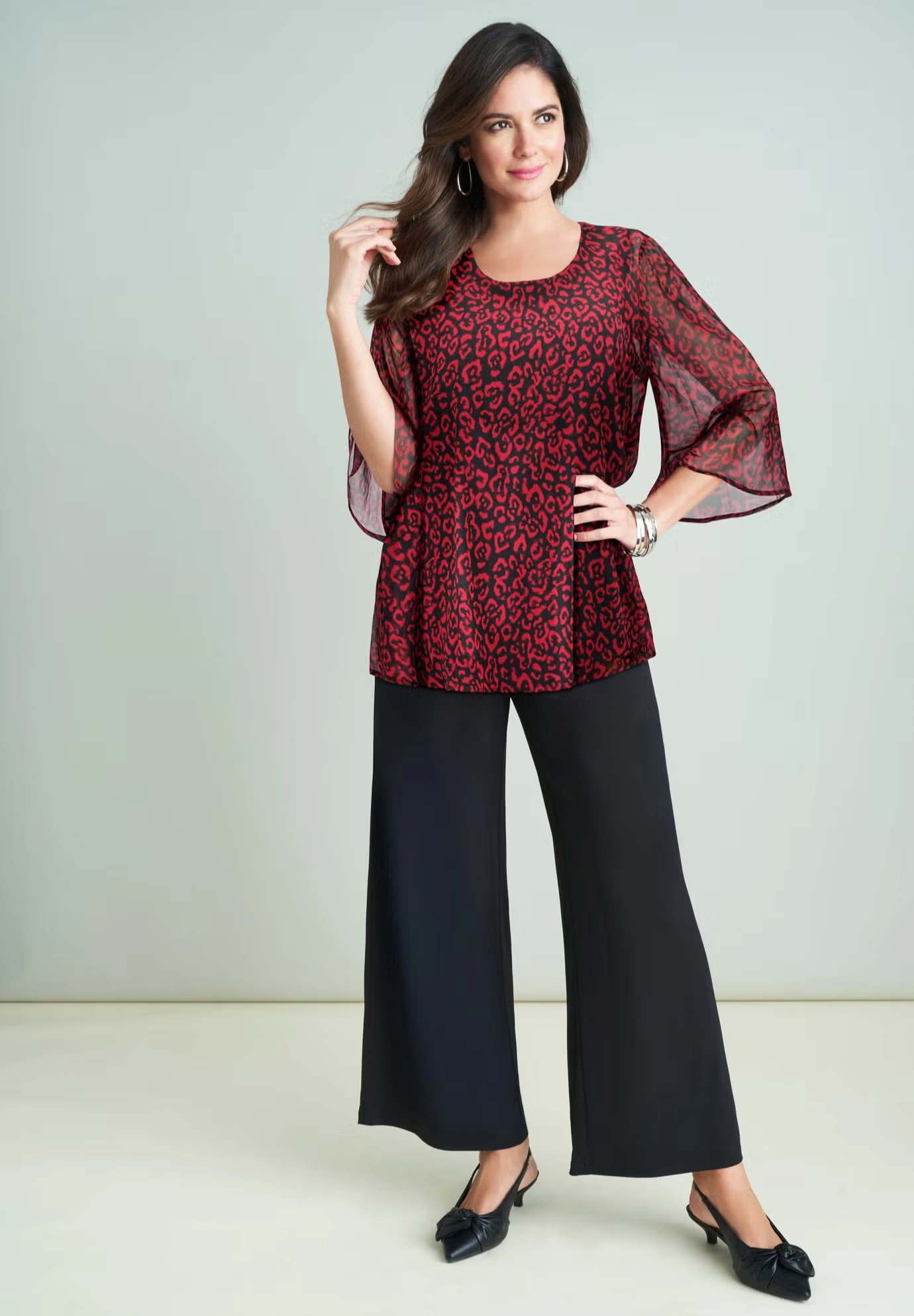 Georgette Flutter Top
