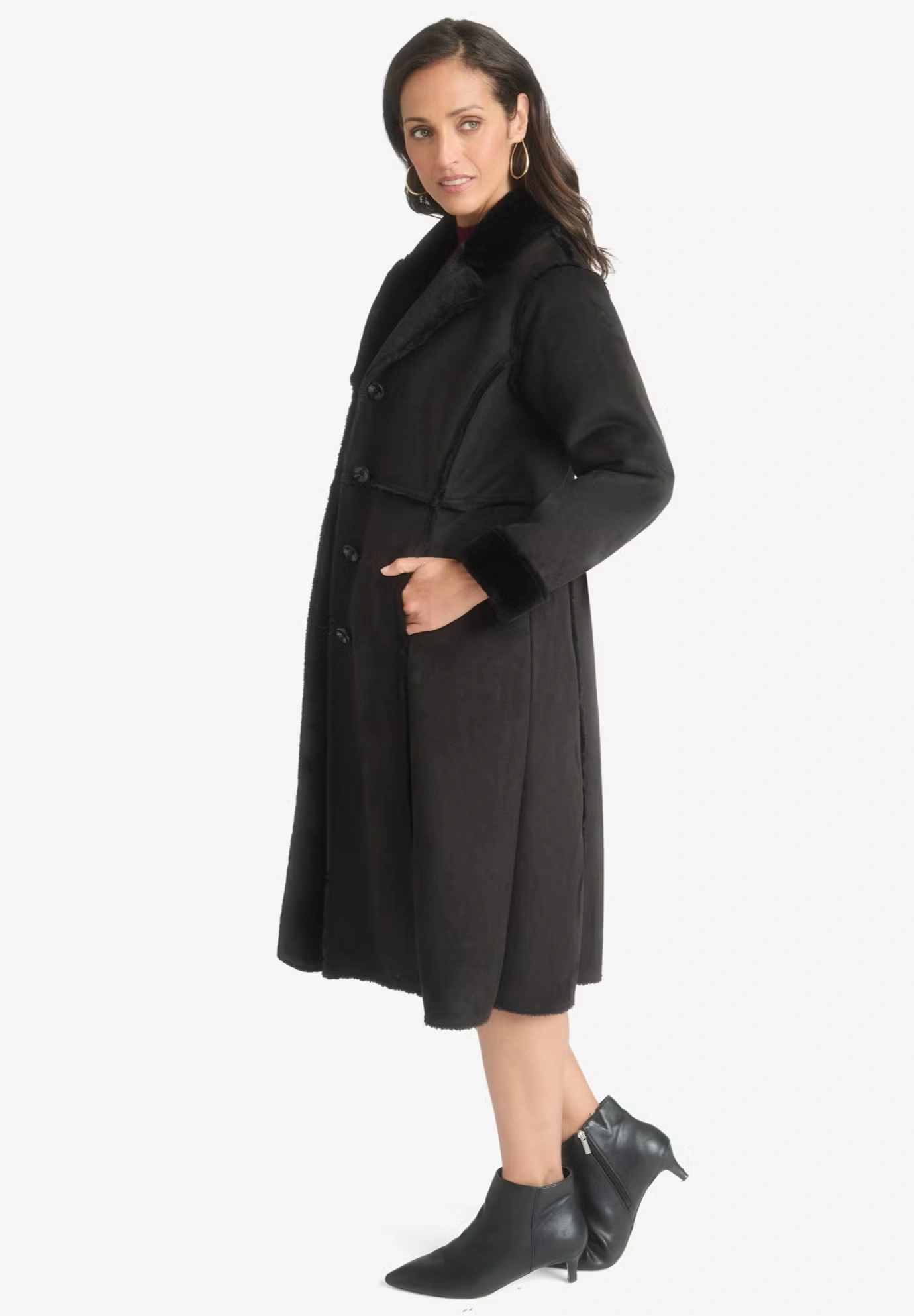 Faux Shearling Midi Coat 3 Faux Shearling Midi Coat