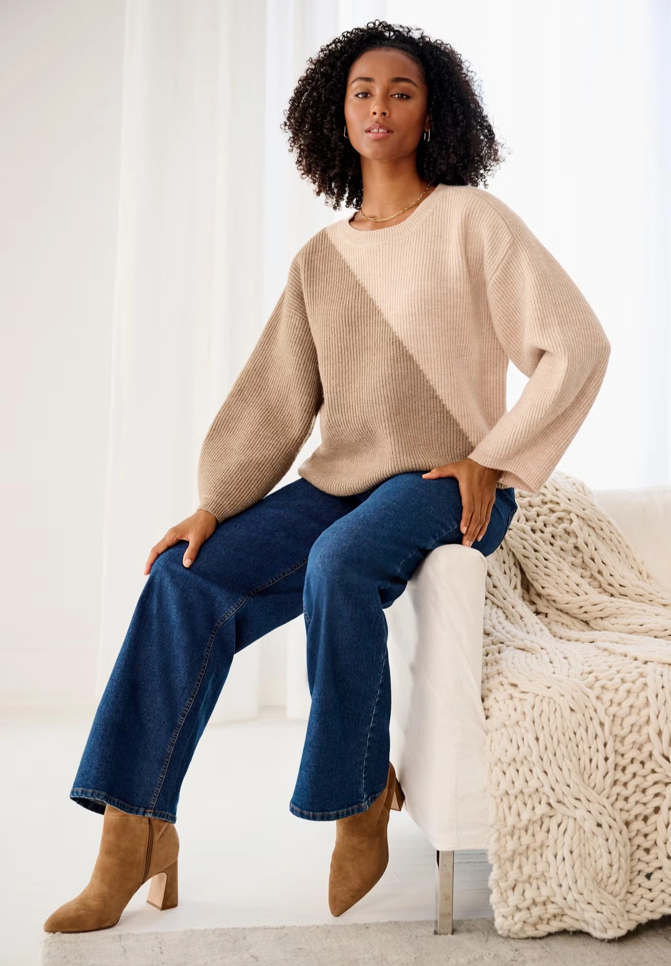 Colorblock Pullover Sweater