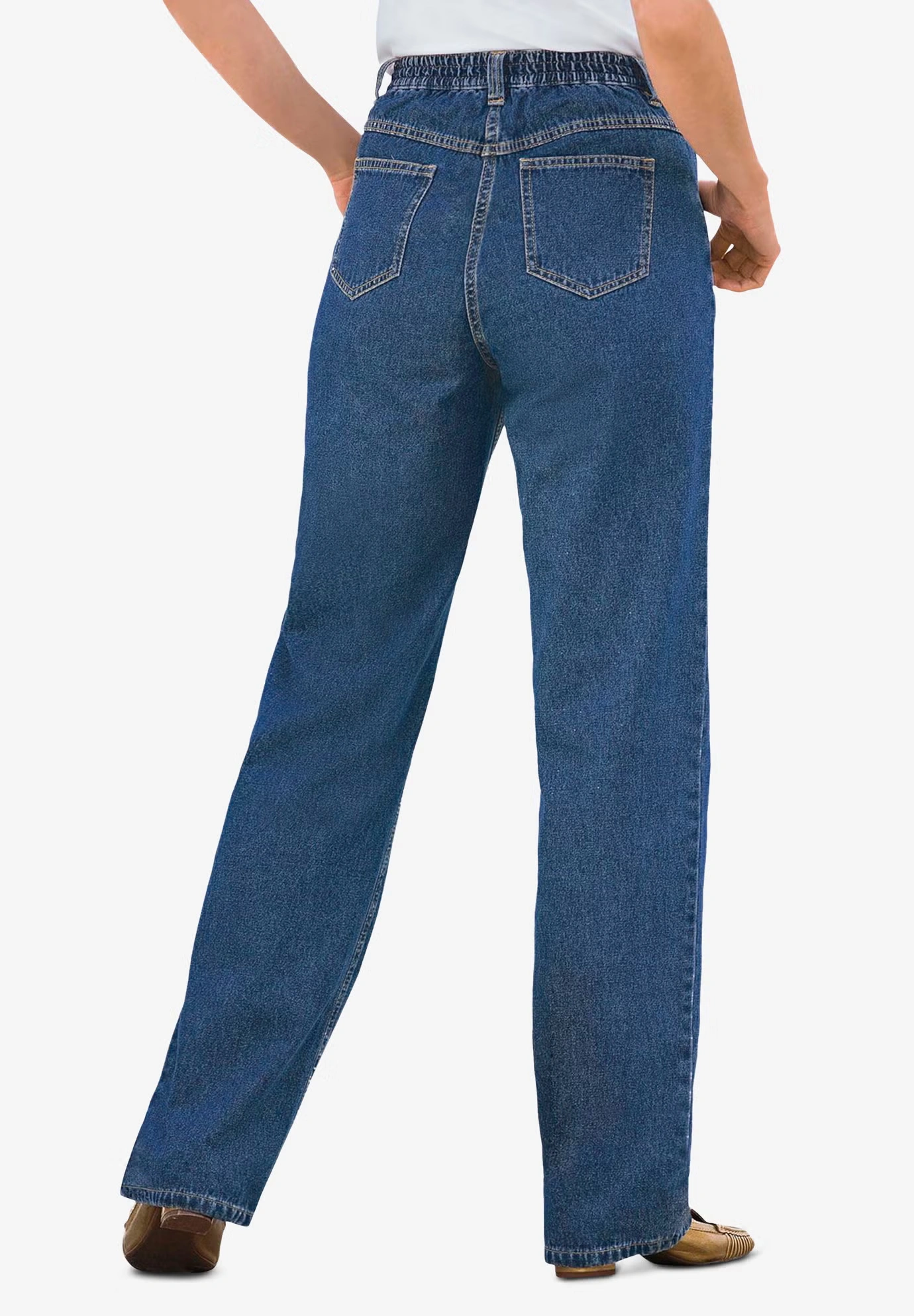 Perfect All-Cotton Back-Elastic Denim Jeans