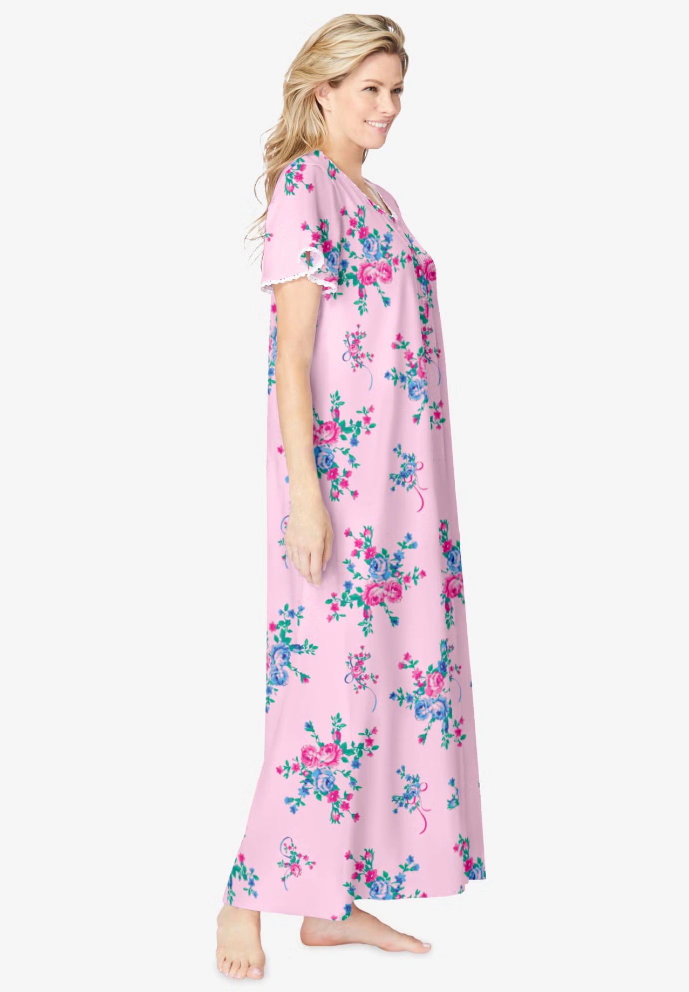 Long Pintuck Knit Gown 3 Long Pintuck Knit Gown