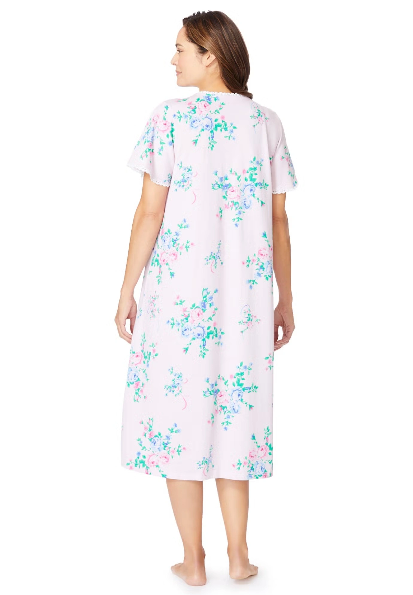 Short Pintuck Knit Gown