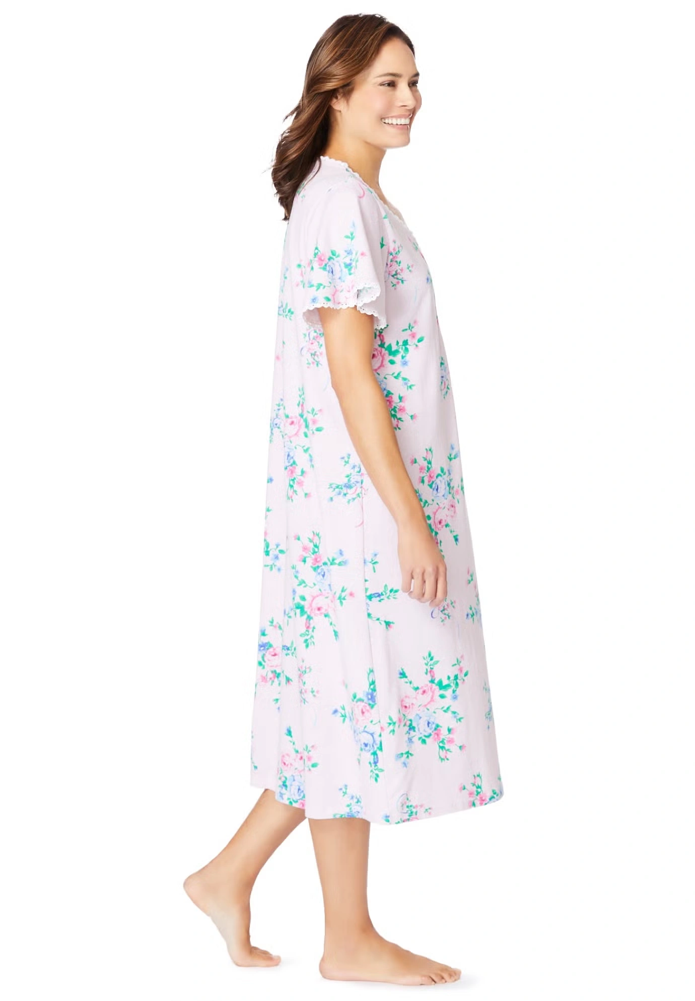 Short Pintuck Knit Gown 3 Short Pintuck Knit Gown