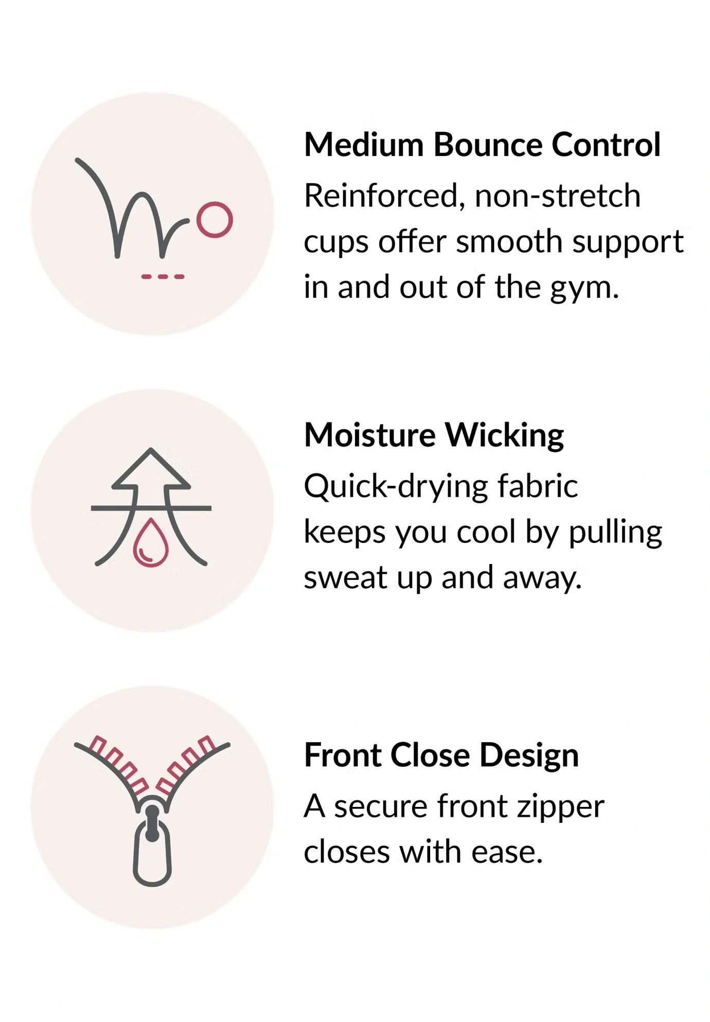 Full Figure Plus Size Zip Up Front-Closure Sports Bra Wirefree #9266 Bra 5 Full Figure Plus Size Zip Up Front-Closure Sports Bra Wirefree #9266 Bra