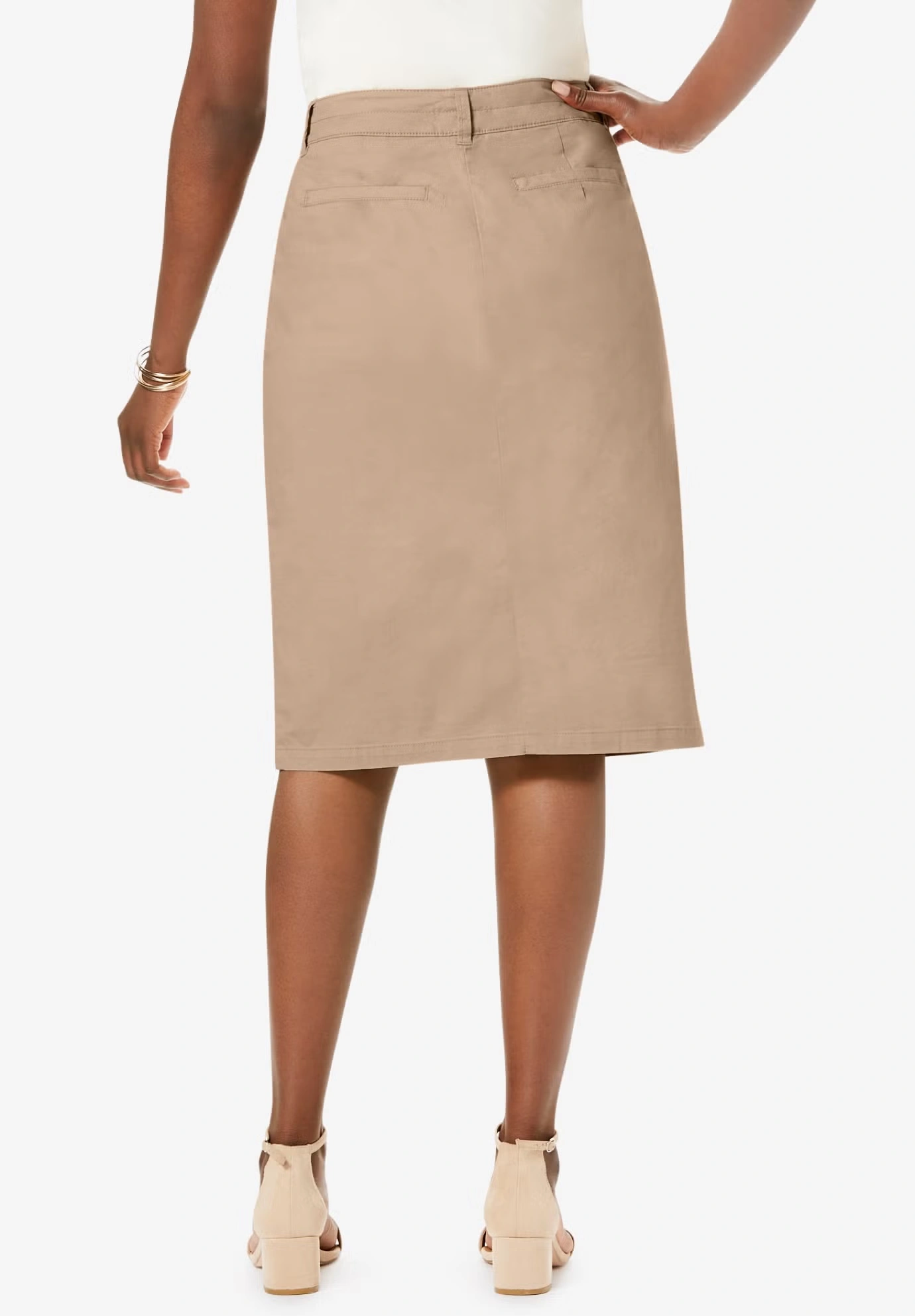 Stretch Cotton Chino Skirt