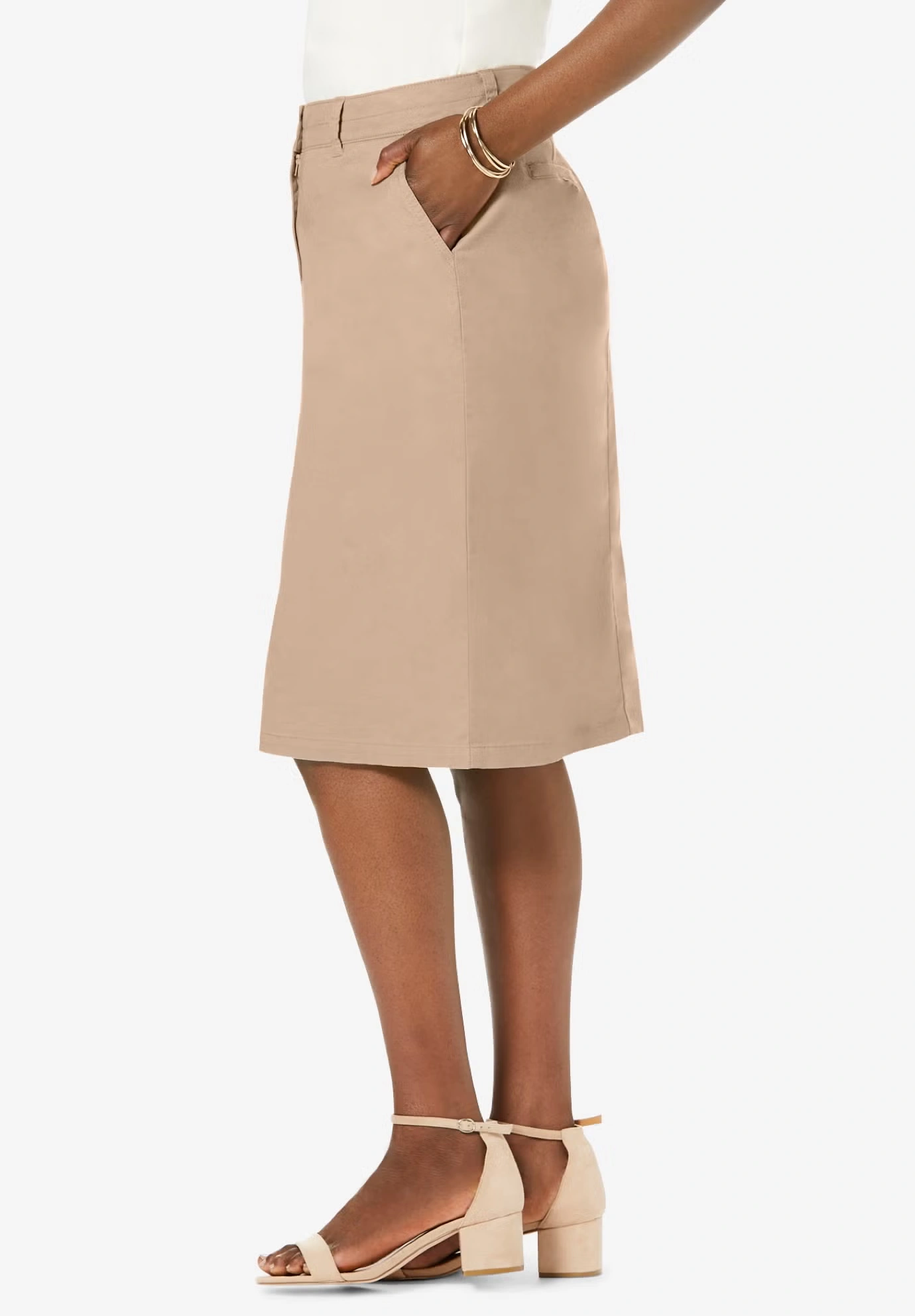 Stretch Cotton Chino Skirt 3 Stretch Cotton Chino Skirt