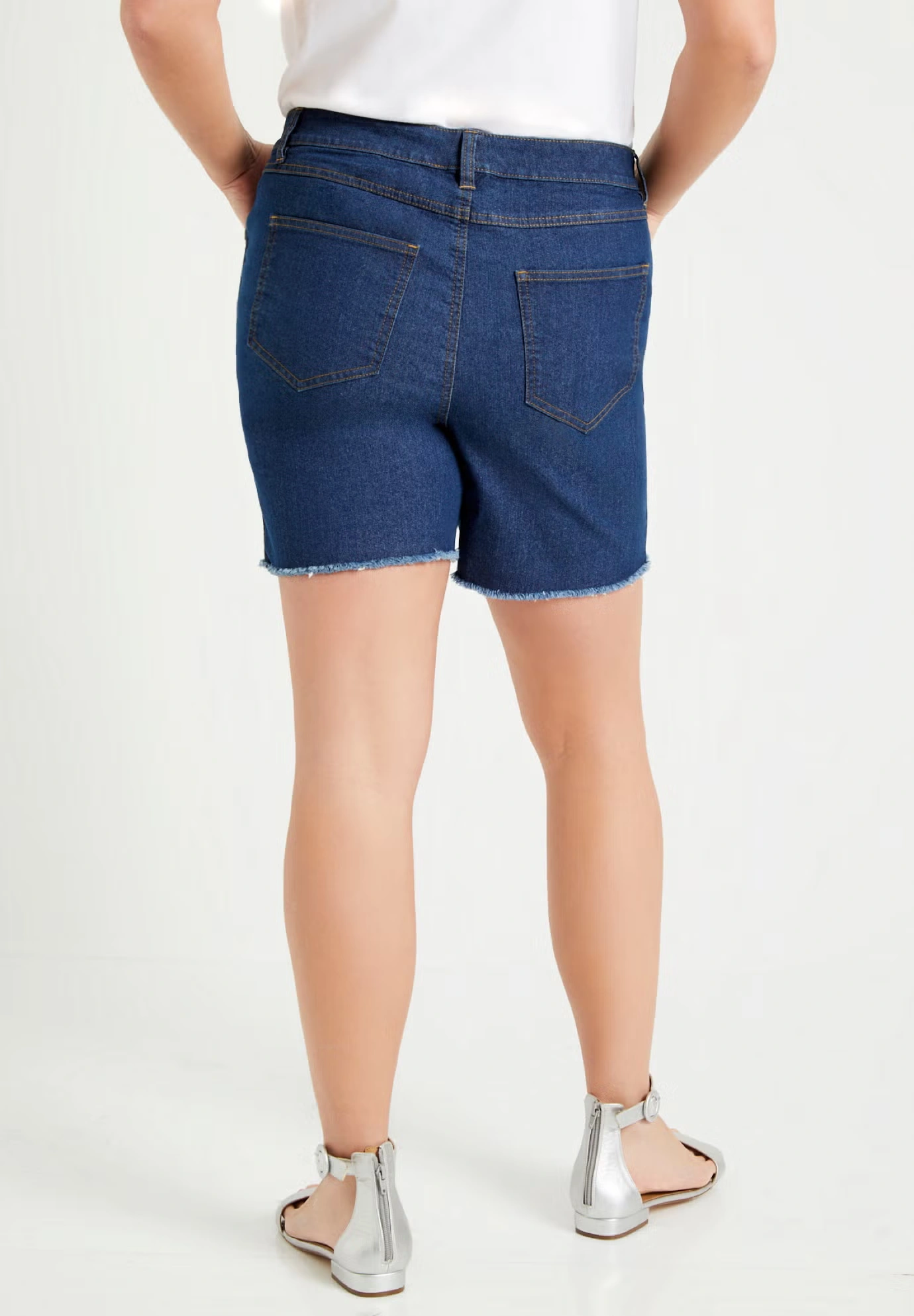 Raw Hem June Fit Denim Shorts
