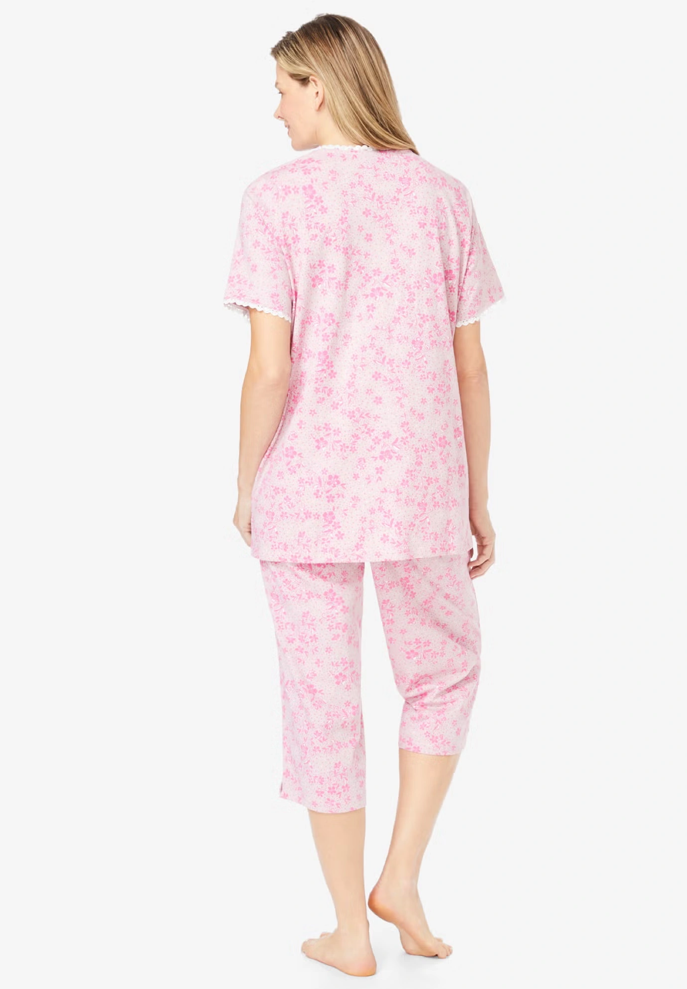 2-Piece Pintuck Tee and Capri Sleep Set