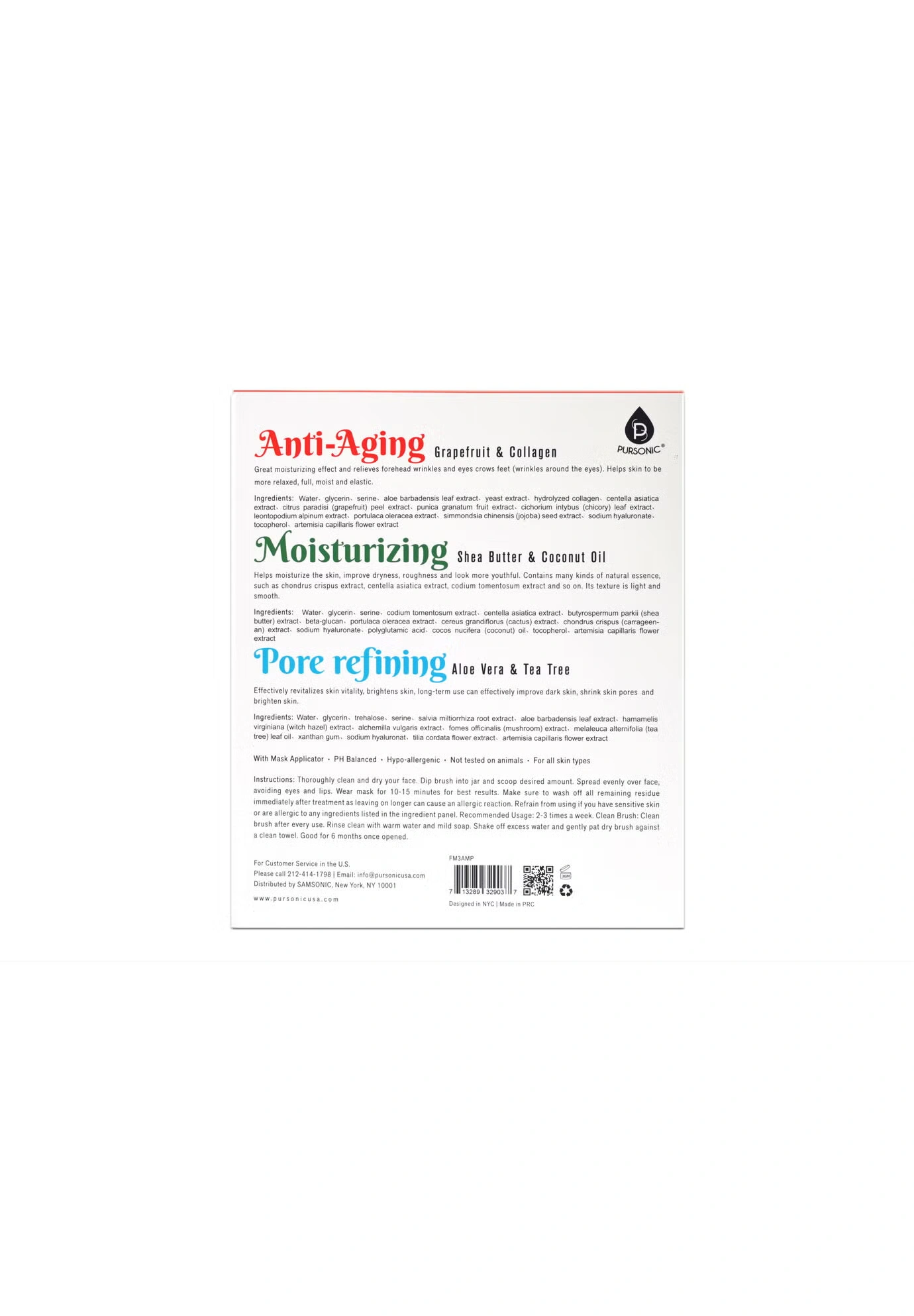 15 Minute Facial Therapy Mud Face Mask And Applicator