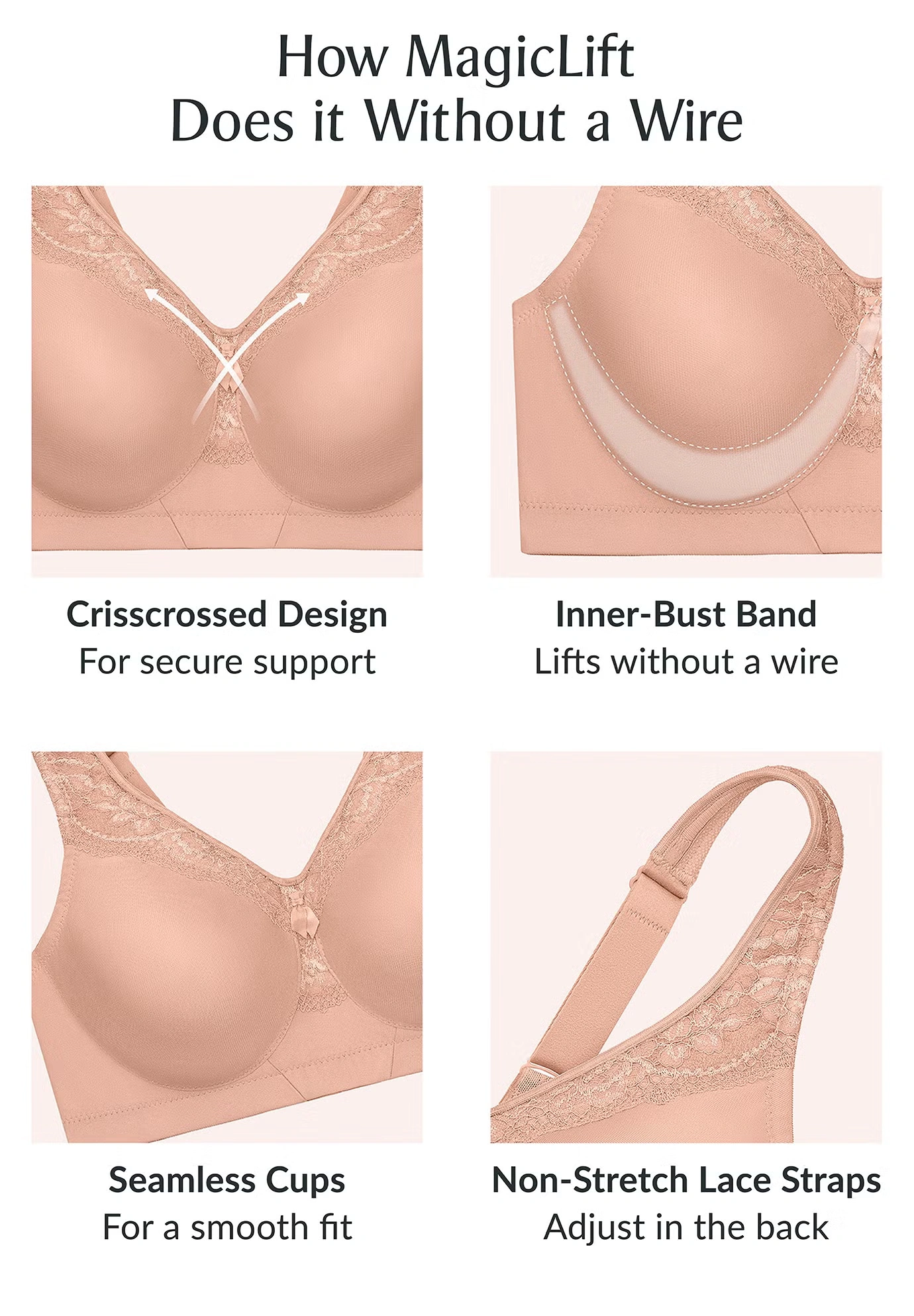Magic Lift&reg; Seamless T-Shirt Bra