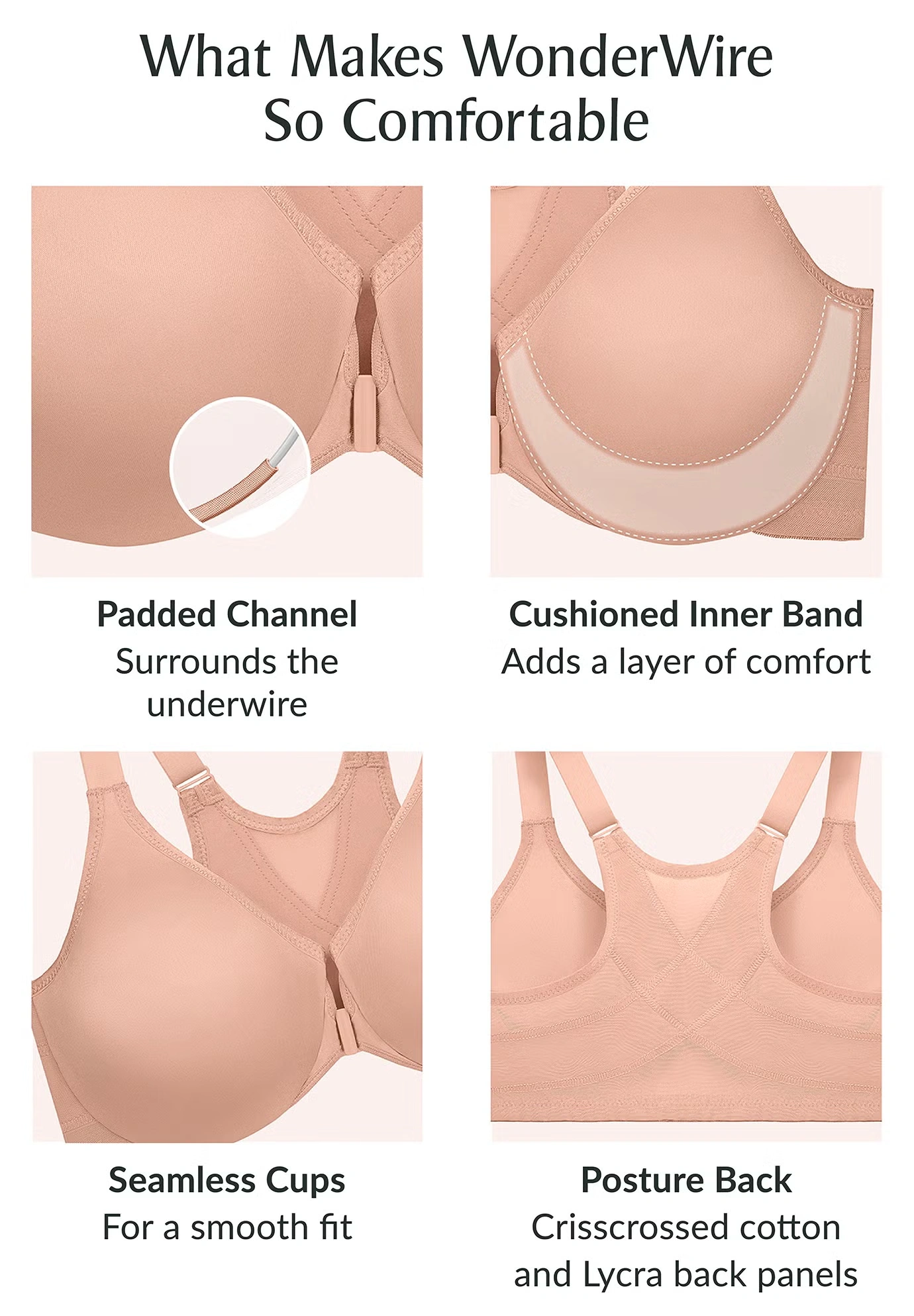 Wonderwire® Front-Close Posture Bra 4 Wonderwire® Front-Close Posture Bra