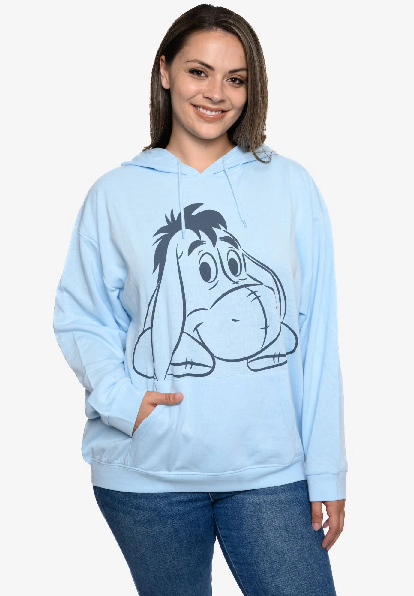 Disney Eeyore Hoodie Sweatshirt Fleece Pullover
