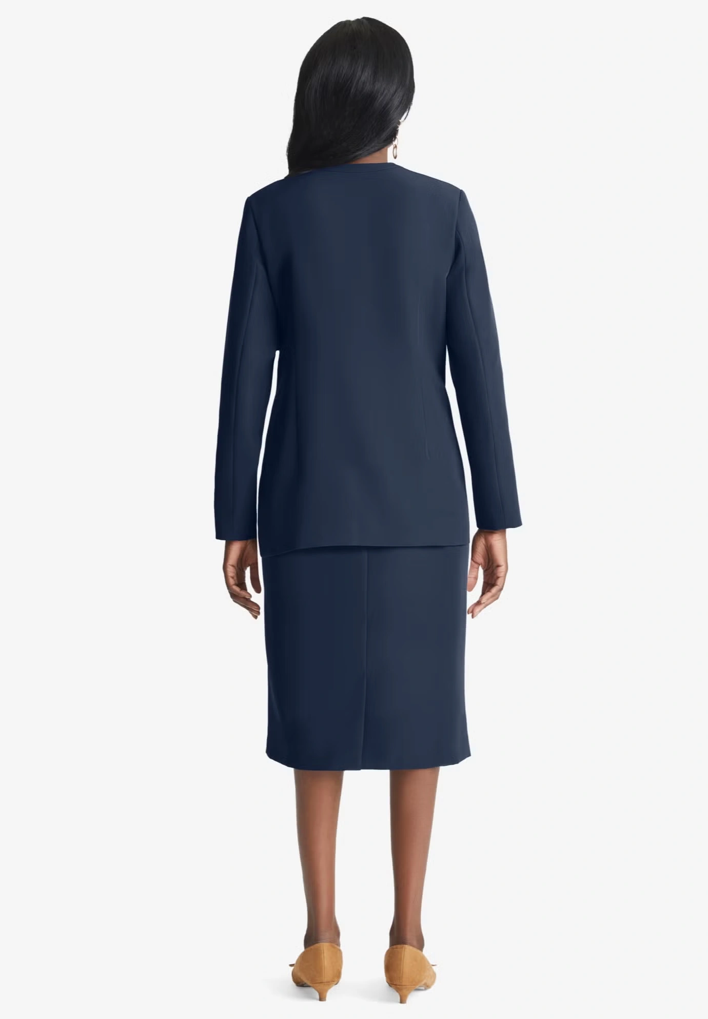 2-Piece Wrap Jacket Skirt Suit