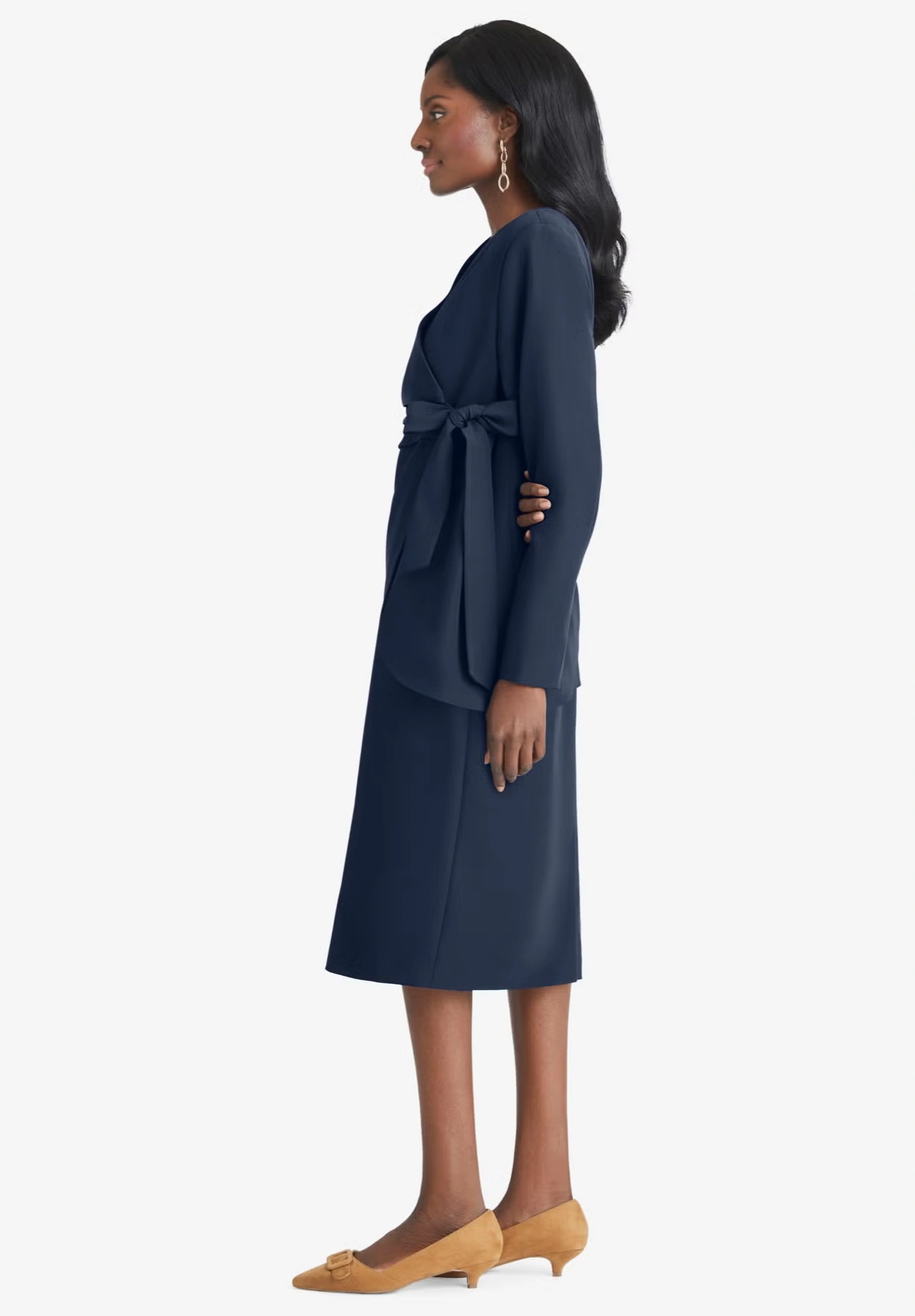 2-Piece Wrap Jacket Skirt Suit 3 2-Piece Wrap Jacket Skirt Suit