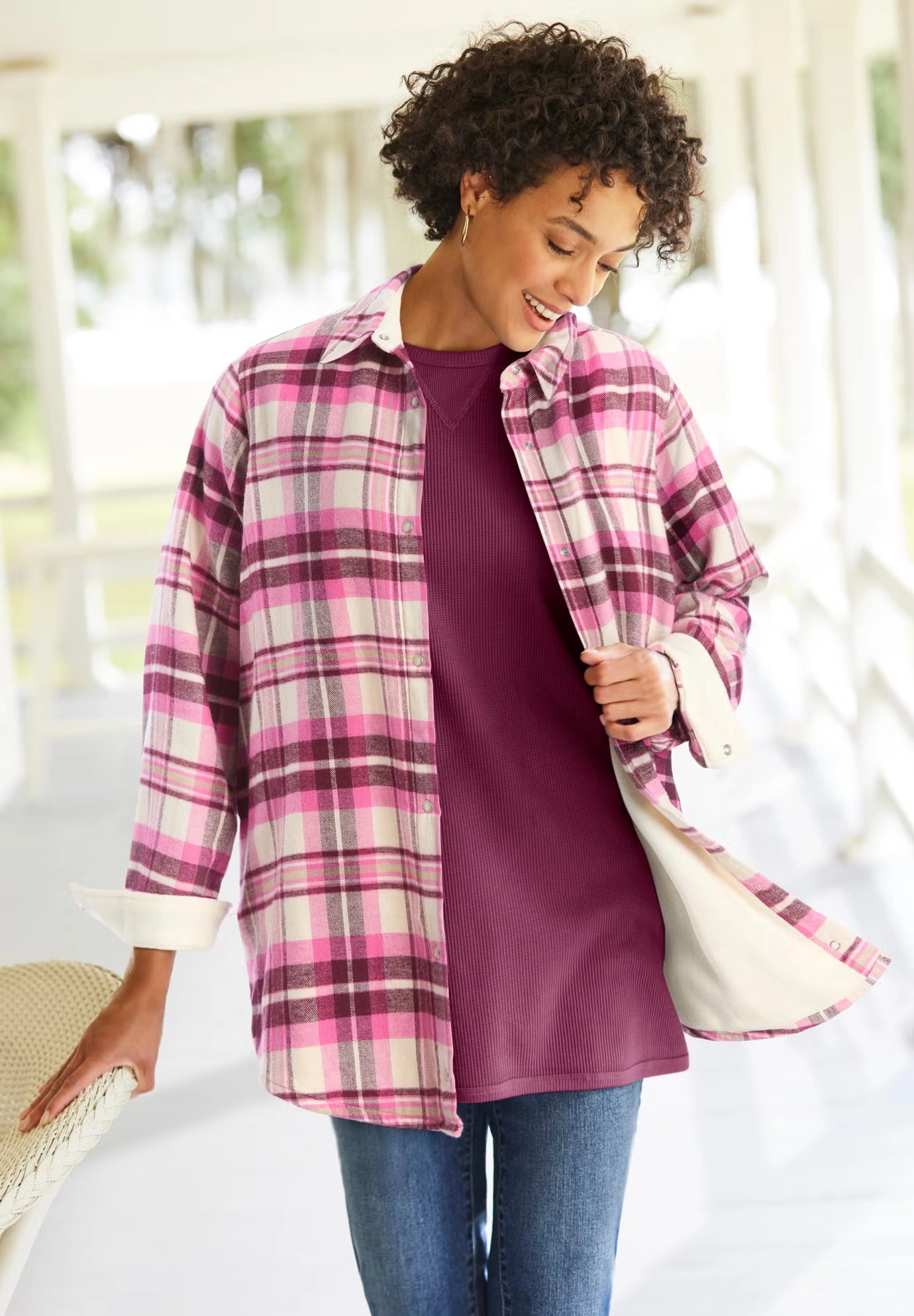 Fleece Flannel Snap-Front Shirt
