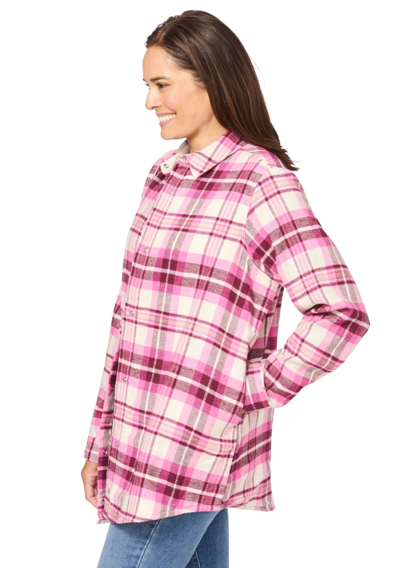 Fleece Flannel Snap-Front Shirt 4 Fleece Flannel Snap-Front Shirt