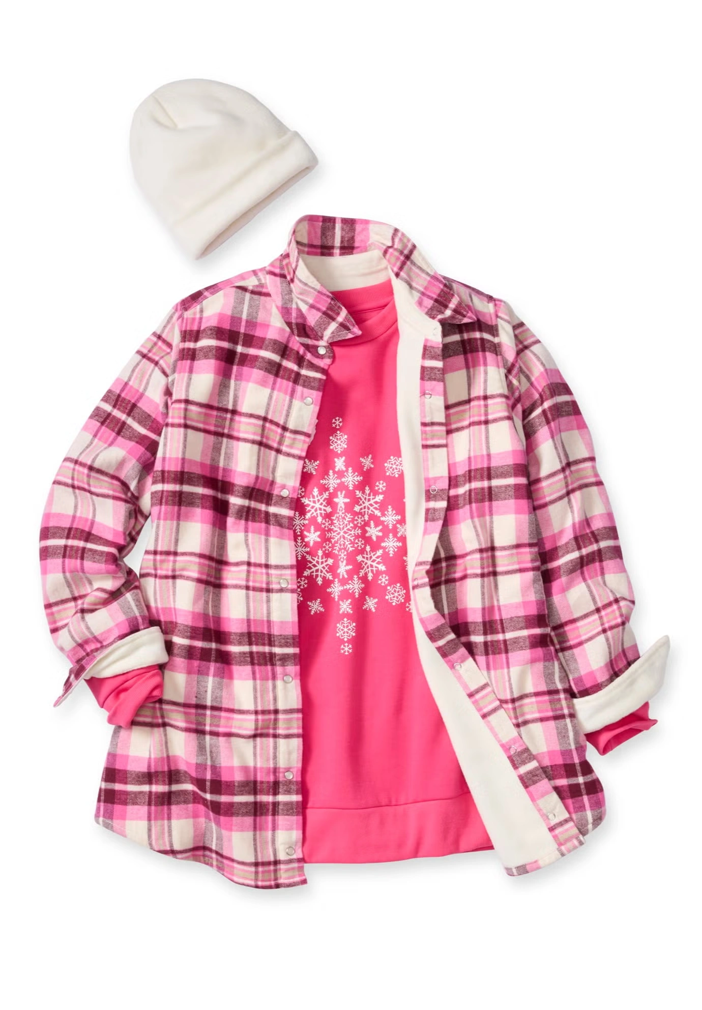 Fleece Flannel Snap-Front Shirt 6 Fleece Flannel Snap-Front Shirt