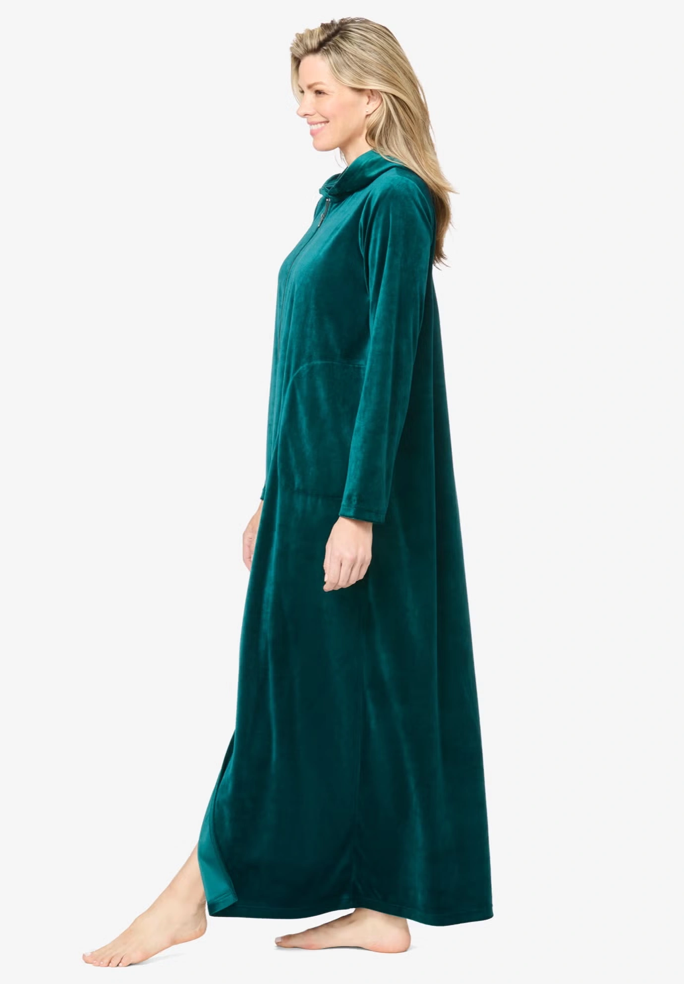 Dreams & Co® Hooded Velour Robe 3 Dreams & Co® Hooded Velour Robe